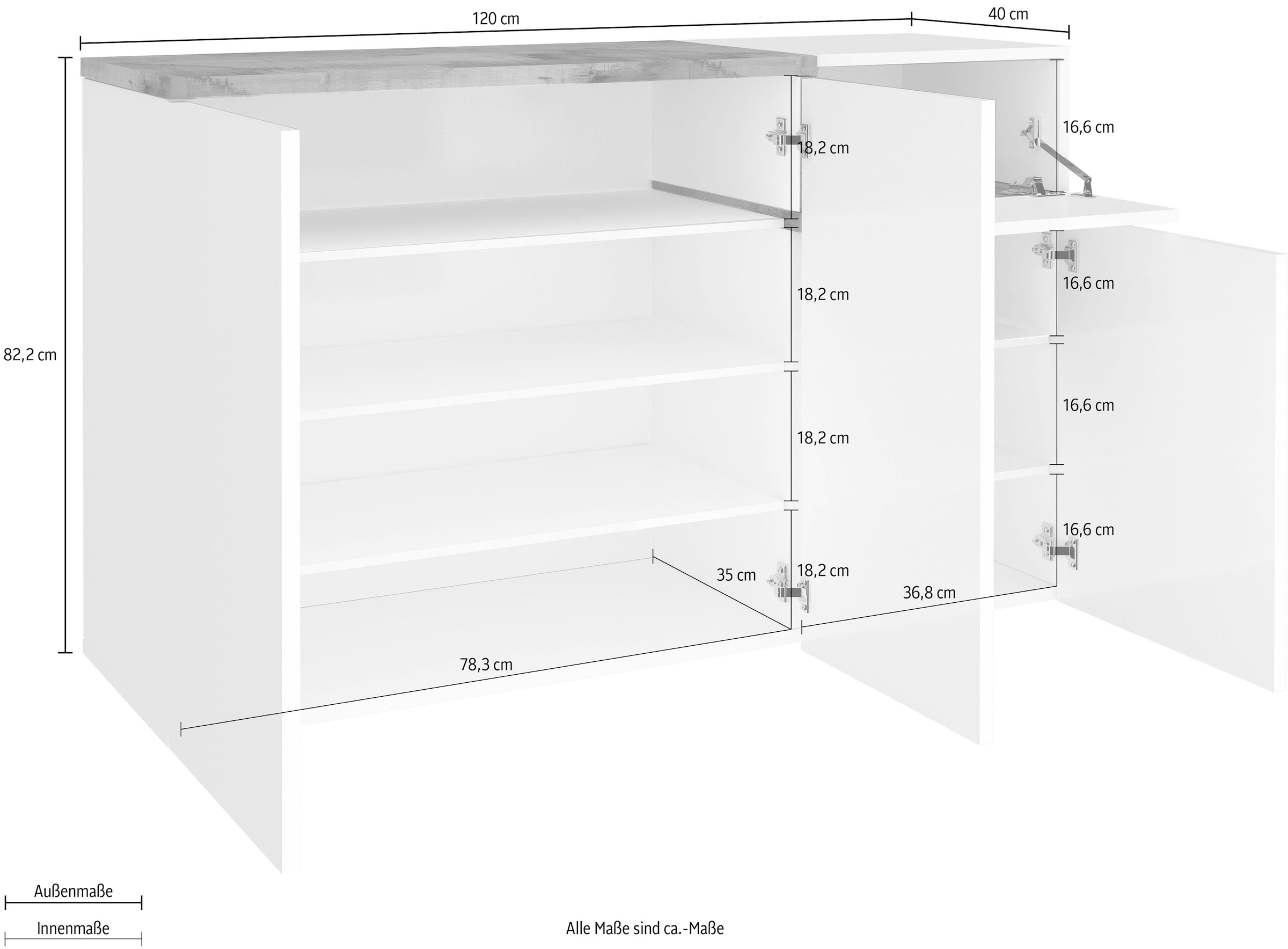 INOSIGN Schuhschrank »Zet«, Breite 120 cm