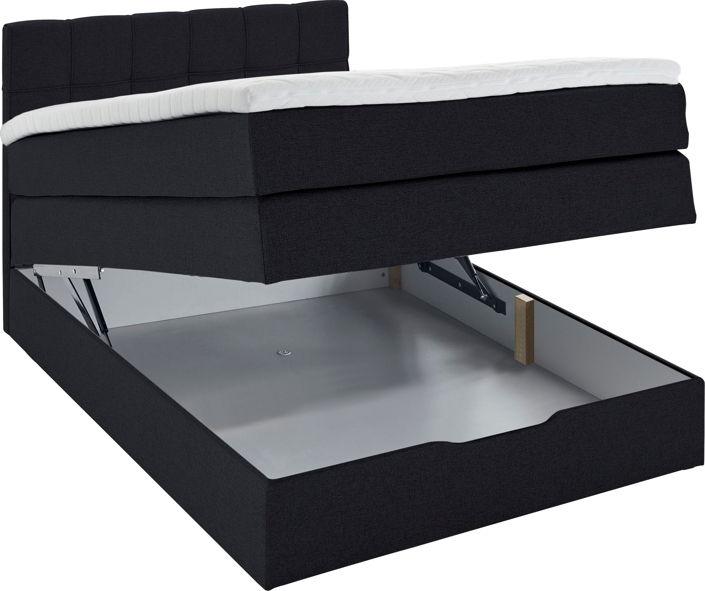 INOSIGN Boxspringbett »Fornoli«, inkl. Topper und Bettkasten, H3 in zwei Matratzenarten