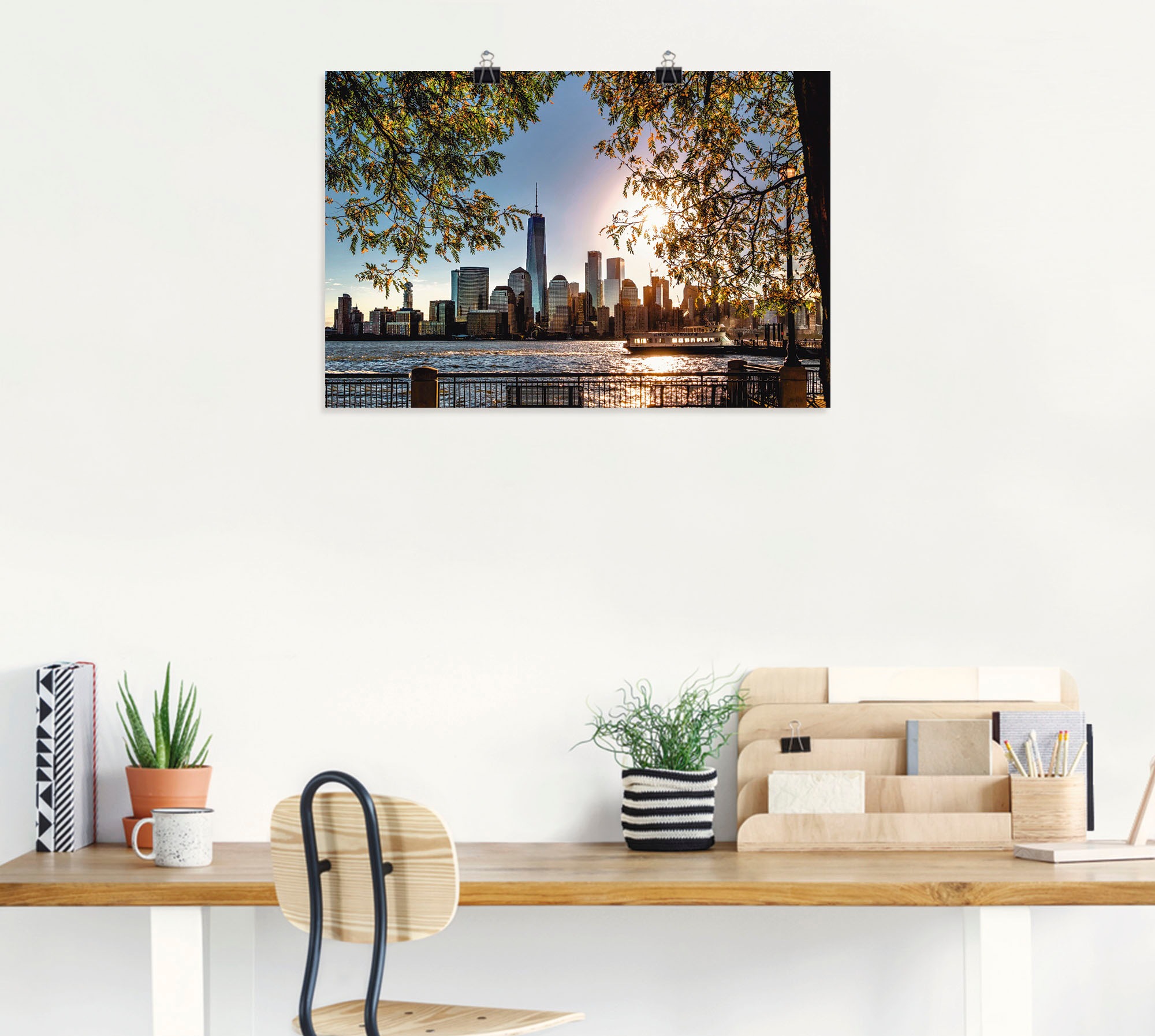 Artland Wandbild »Sonnenaufgang über New York« Amerika 1 Stk. tlg. als Leinwandbild, Poster in verschied. Größen