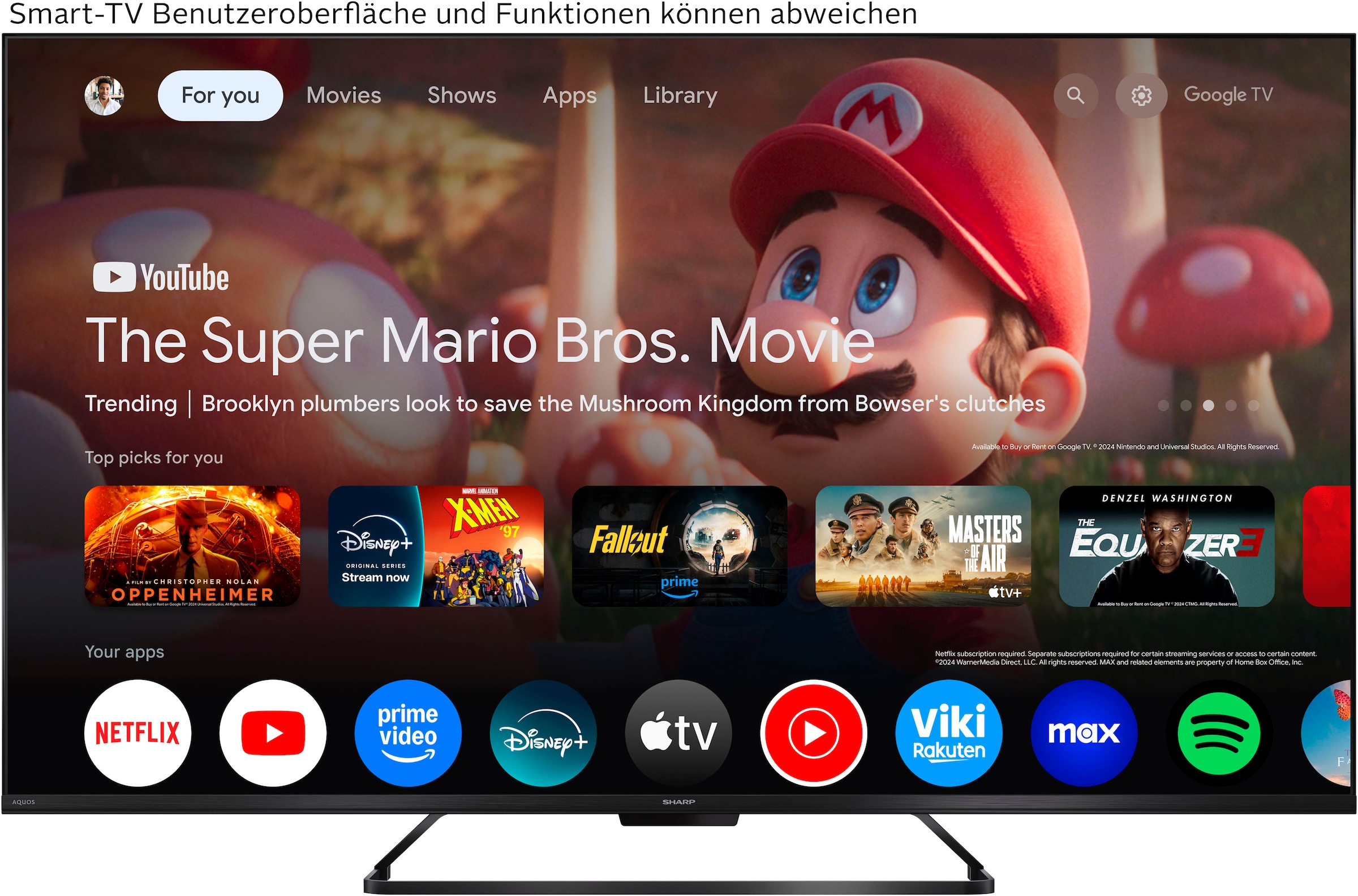 Sharp QLED-Fernseher »4T-C55HRx« 139 cm/55 ″ Smart-TV