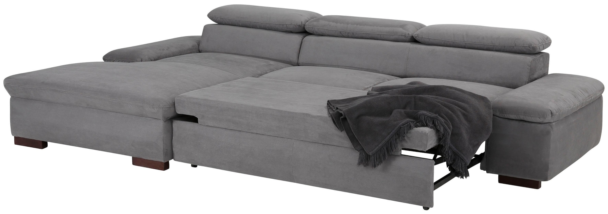 Home affaire Ecksofa »Alberto L-Form«, mit Kopfteilverstellung, wahlweise mit Bettfunktion