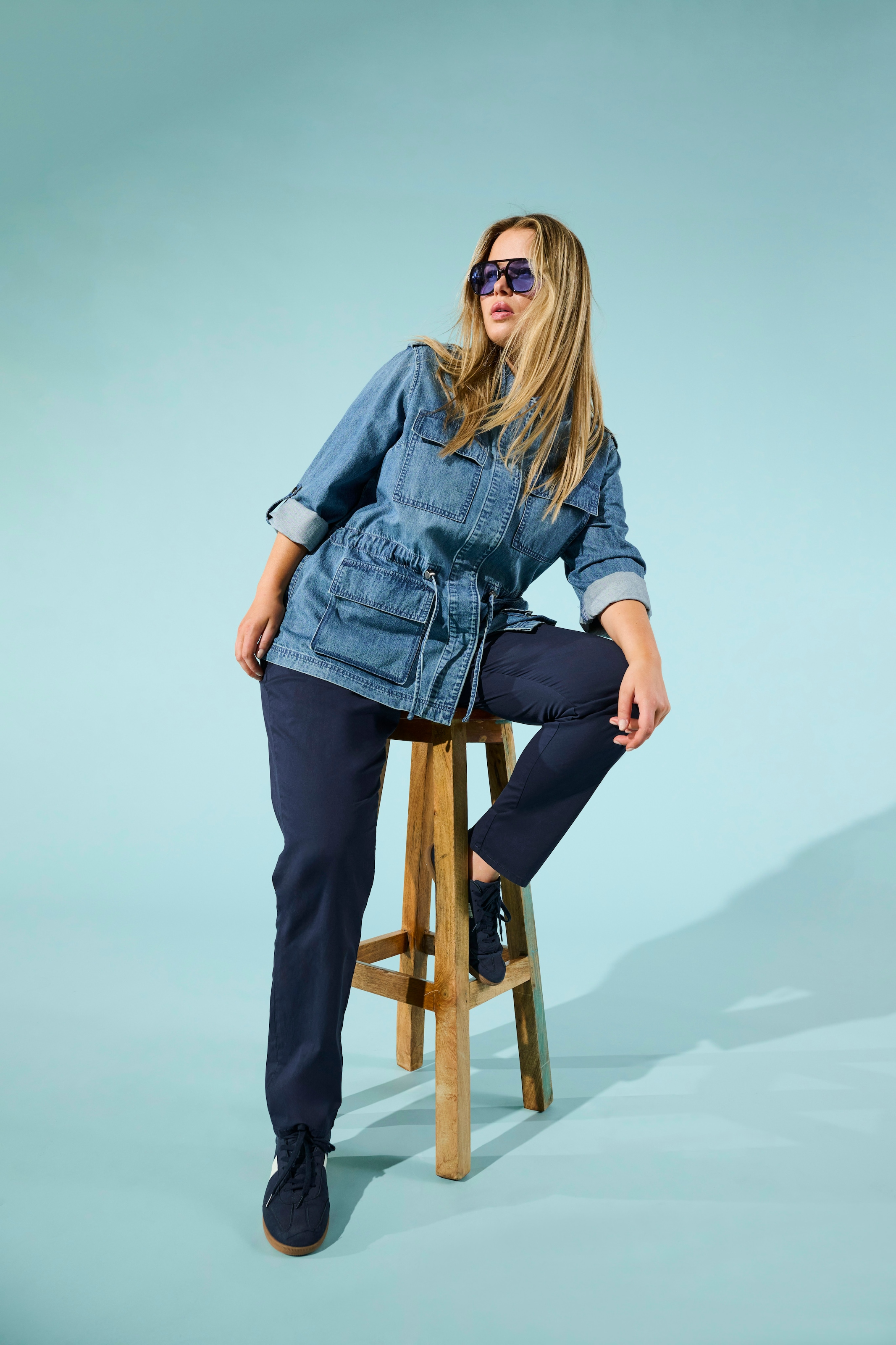 ONLY CARMAKOMA Jeansjacke »CARKENYA L/S UTILITY DNM JKT AKM«