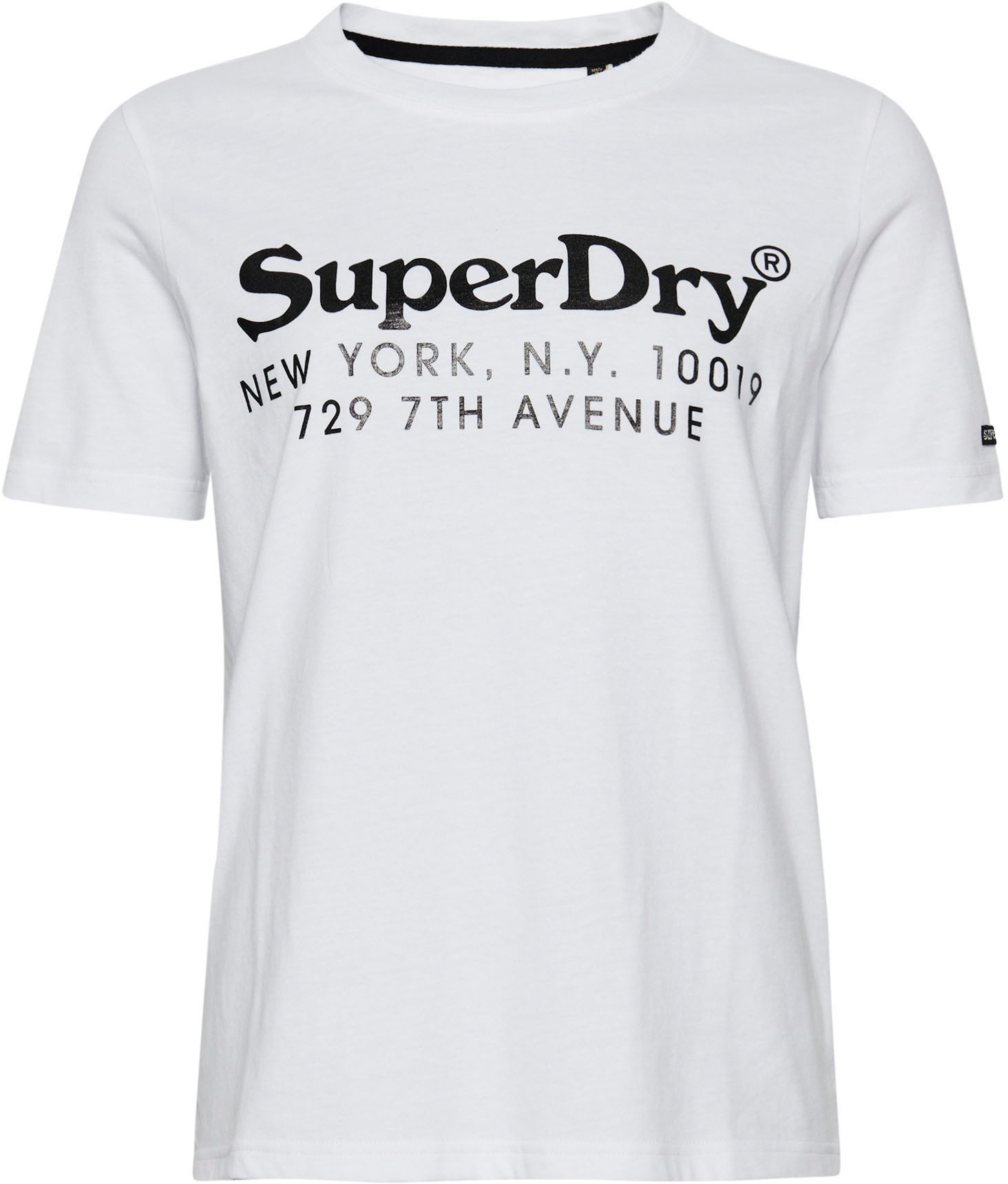 Superdry Kurzarmshirt mit Metallic Print