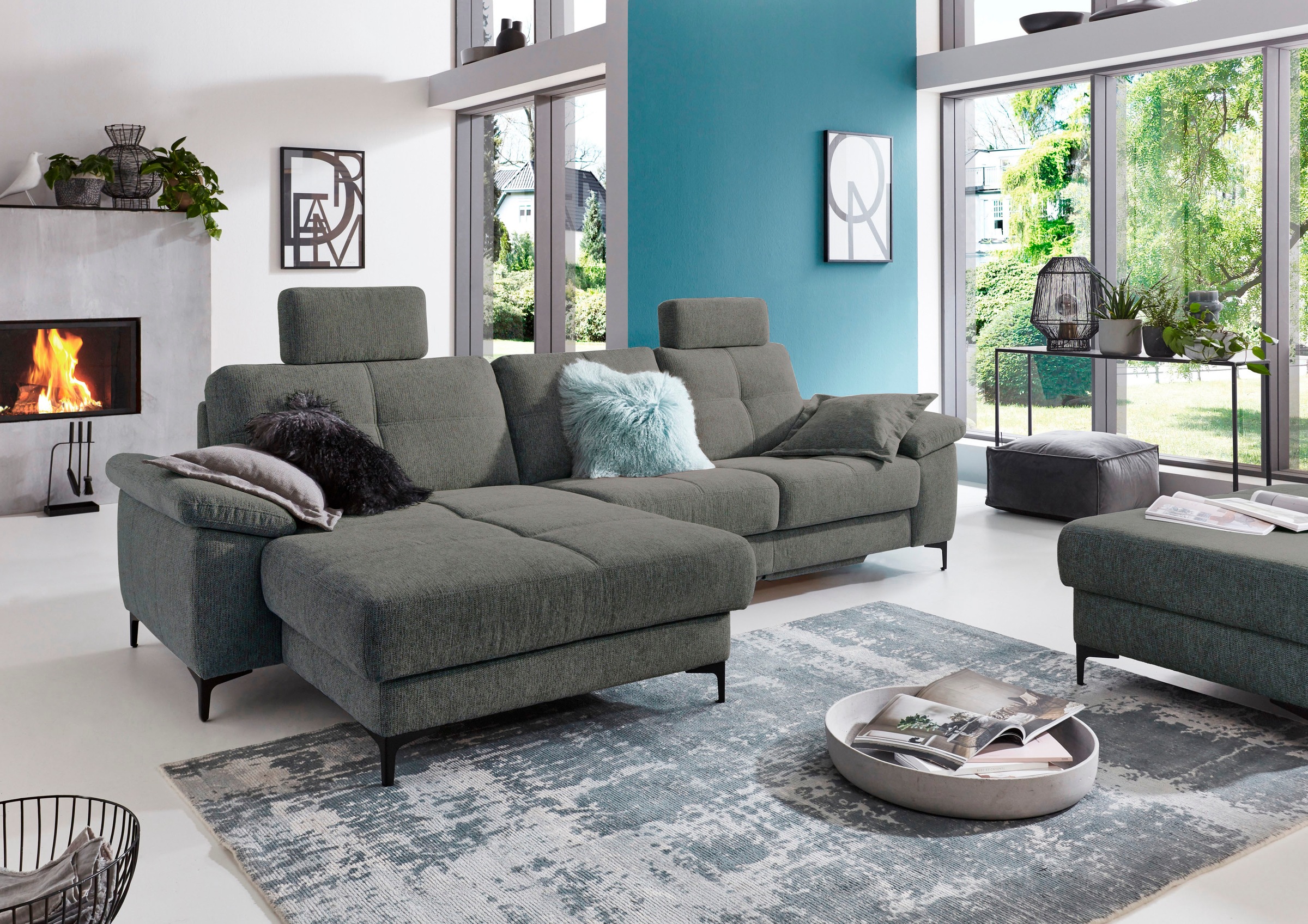 3C Carina Ecksofa »Burnaby L-Form«, 2 Kopfstützen, optional mit Schlaf- und günstig online kaufen