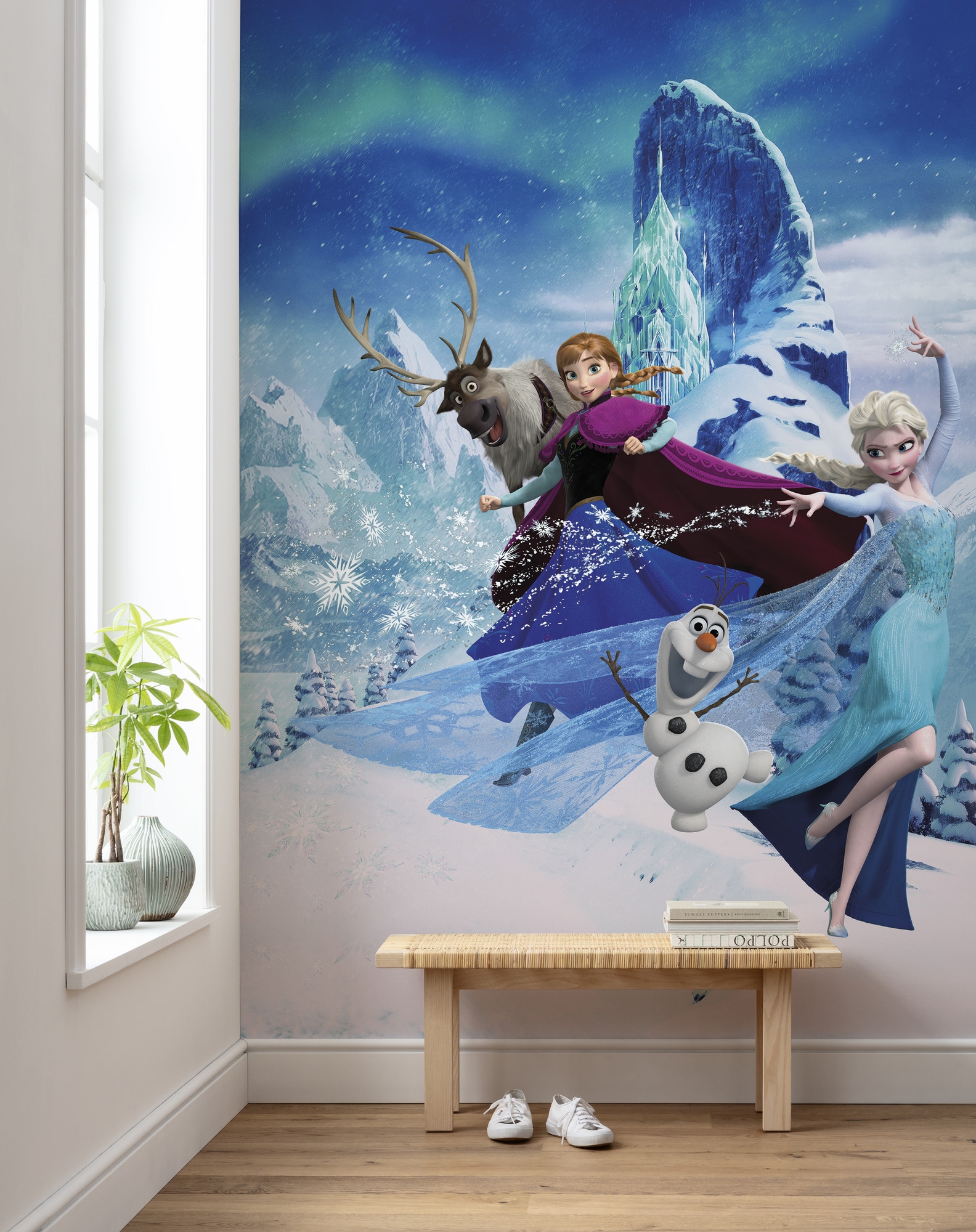 Komar Fototapete »Digitaldruck Vlies - Frozen Elsas Magic - Größe 200 x 280 cm«, bedruckt, Kinderzimmer