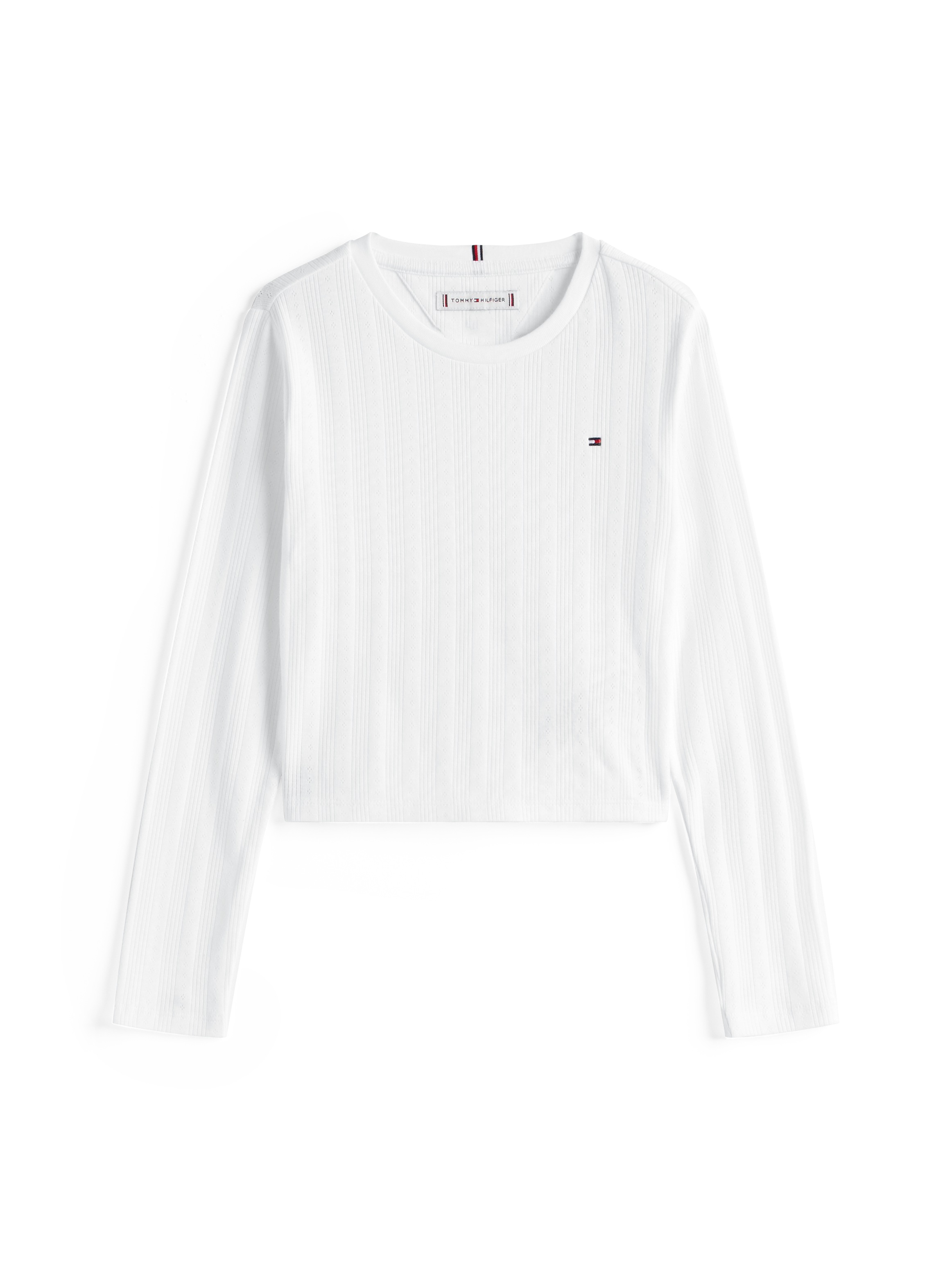 Tommy Hilfiger Langarmshirt »POINTELLE TOP LS«, für Kinder bis 16 Jahre, mit Logo-Druck