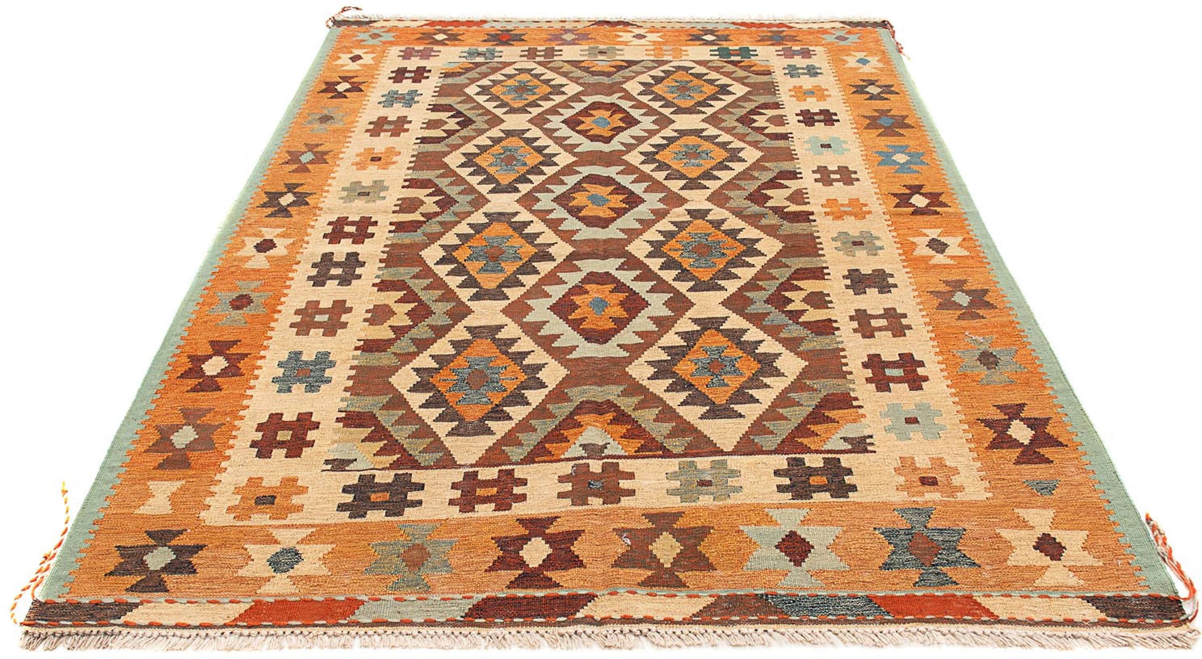 morgenland Wollteppich »Kelim - Oriental - 212 x 152 cm - mehrfarbig«, rech günstig online kaufen