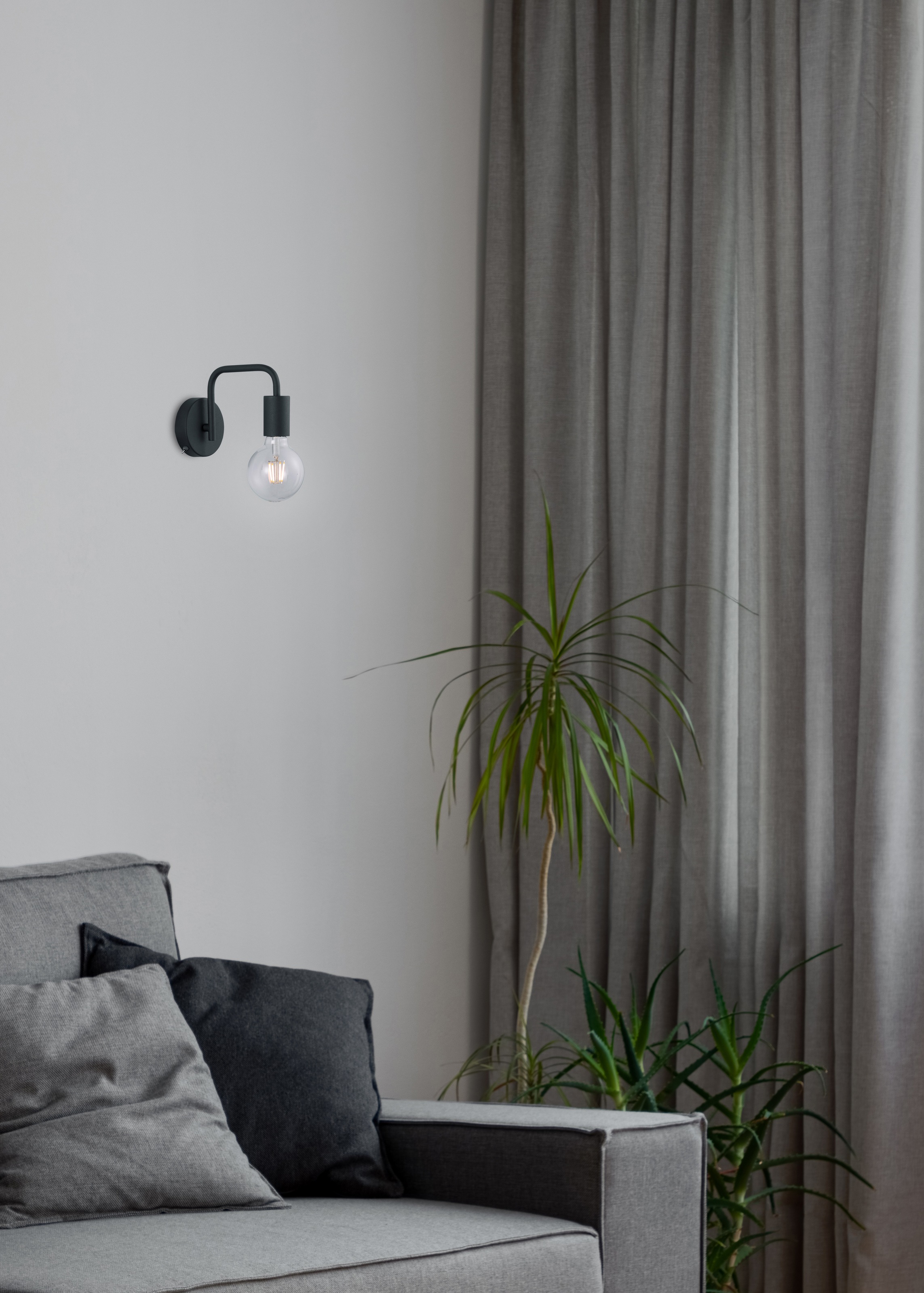 my home Wandleuchte »Jill«, 1 flammig, Leuchtmittel E27   ohne Leuchtmittel günstig online kaufen