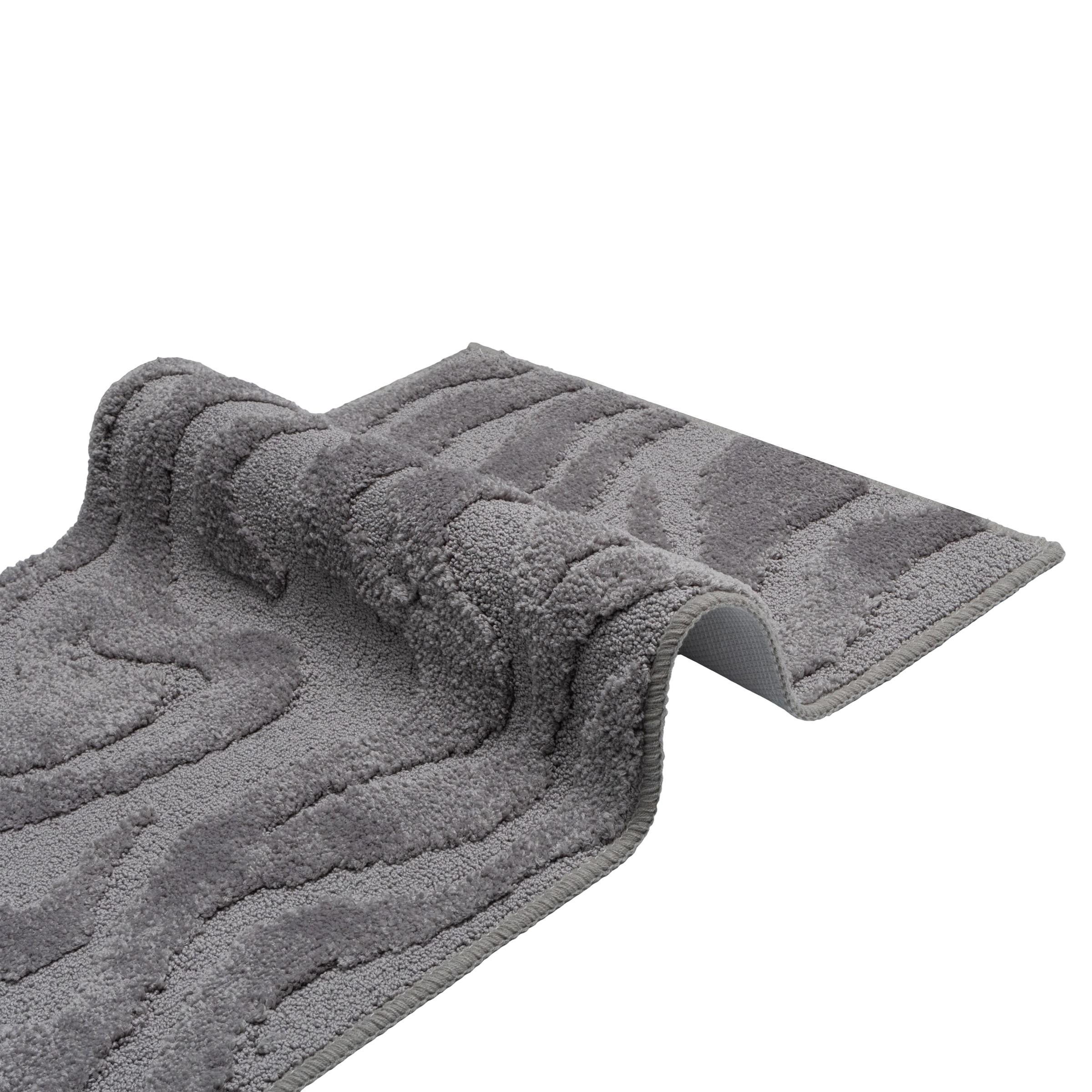 OTTO home Badematte »Wave, Badvorleger, Badezimmer Teppich« Höhe 10 mm rutschhemmend beschichtet fußbodenheizungsgeeignet | schnell trocknend Hoch-Tief-Effekt, modernes Muster, Welle, Badteppich, Duschvorleger