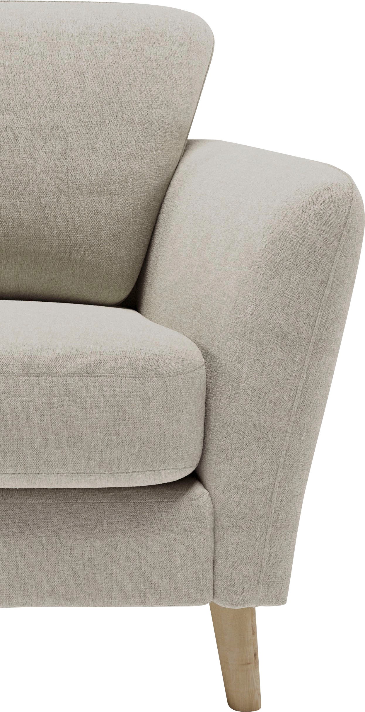 Home affaire Ecksofa »MARSEILLE (242/152cm),L-Form, Rec. rechts/links«, Massivholzbeine aus Eiche, in verschieden Bezügen und Farbvarianten