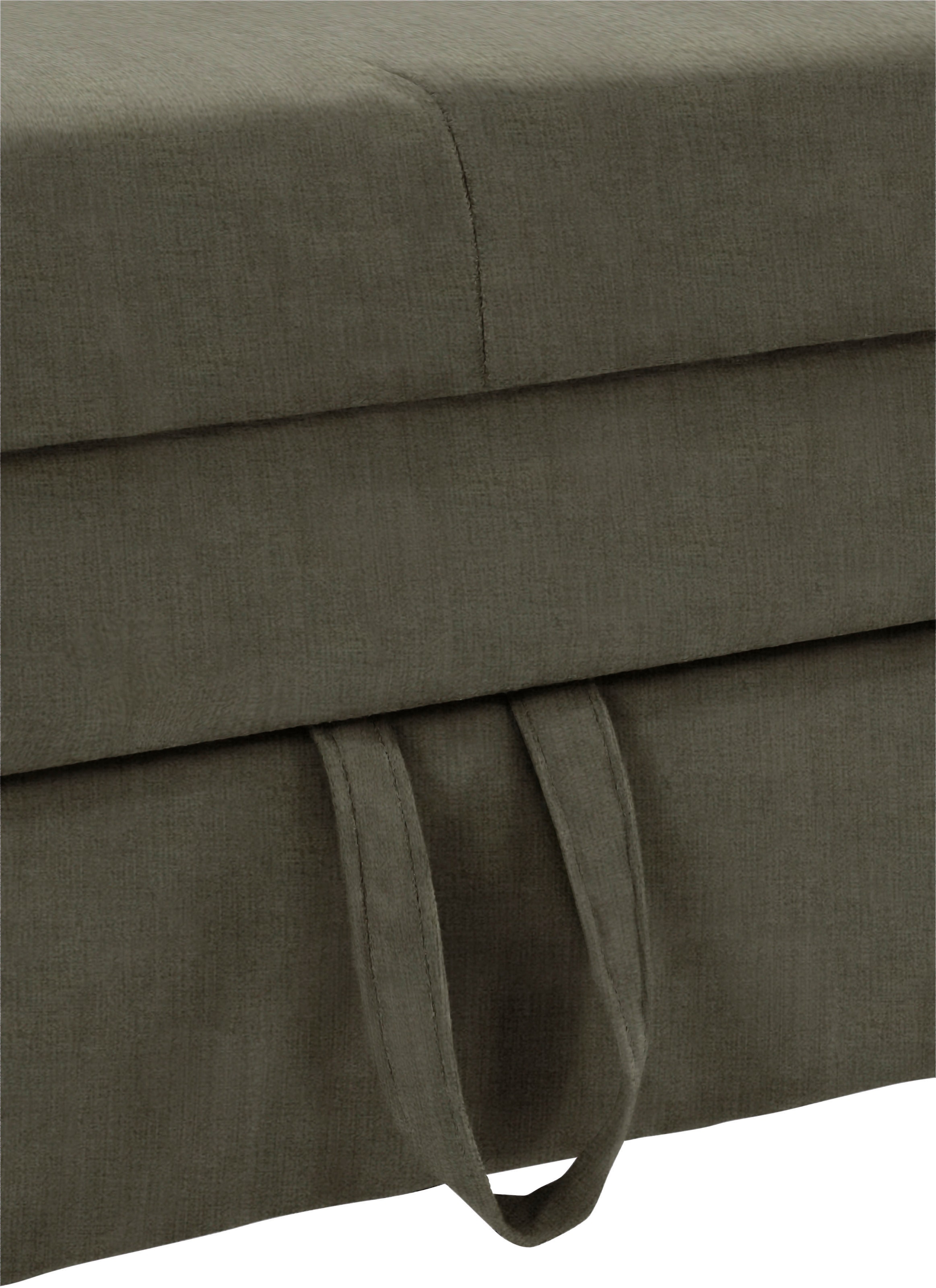 COTTA Ecksofa »Mia L-Form mit 3 Zierkissen«, wahlweise mit Bettfunktion, Bettkasten, Beleuchtung & Wireless-Charger