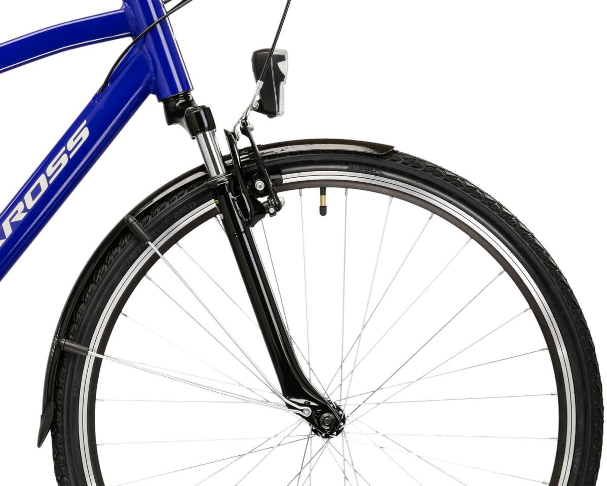 Kross Trekkingrad »Herren-Trekkingrad 28" Trans 1.0 Blau 21 Gänge« 21 Gang Shimano TOURNEY TY300 Schaltwerk Kettenschaltung