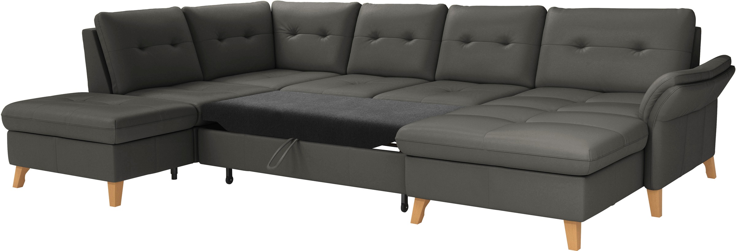 sit&more Wohnlandschaft »Göteborg«, inkl. Sitztiefenverstellung, wahlweise mit Bettfunktion & Bettkasten