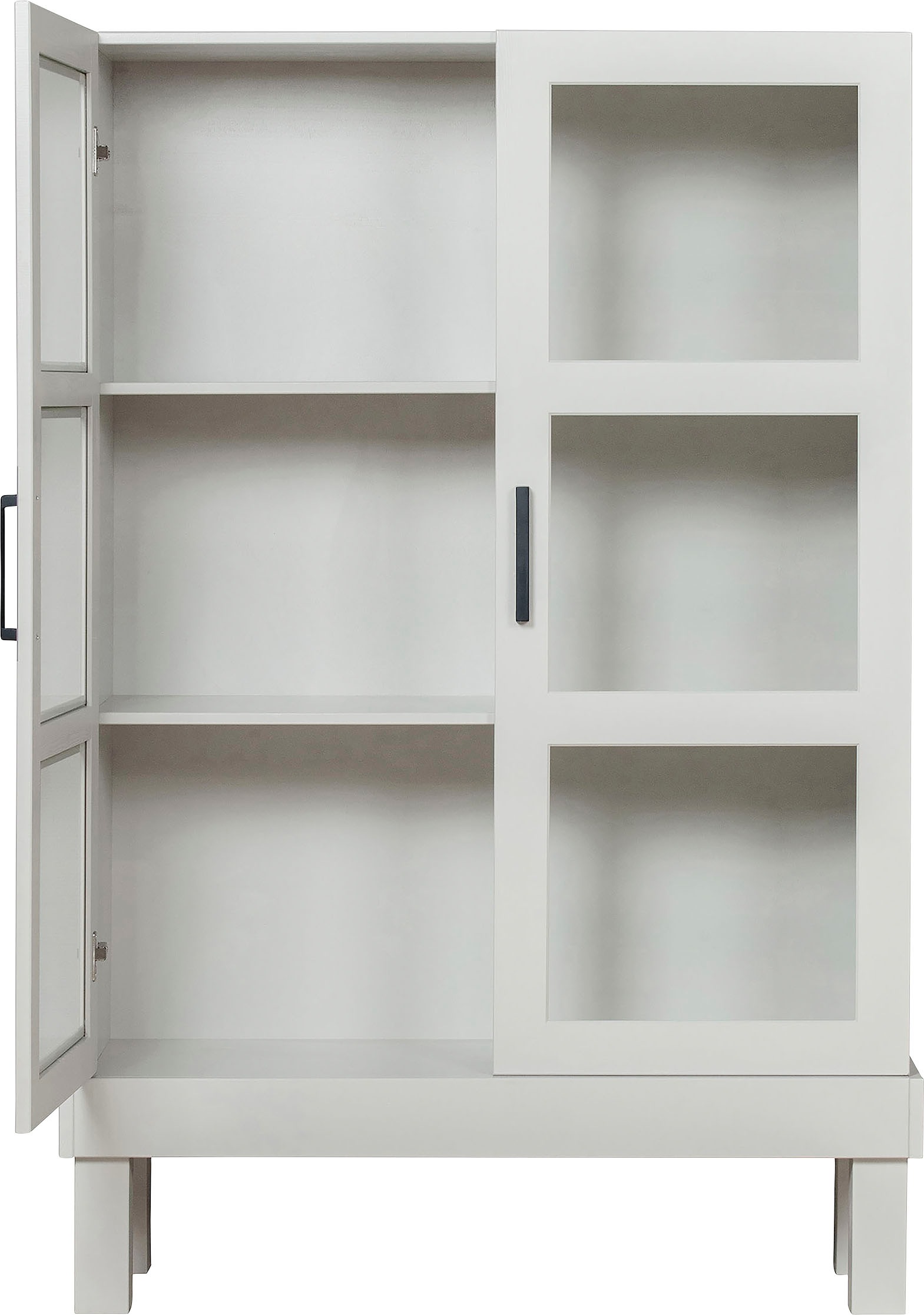 WOOOD Vitrine »Bonk«, ausgestattet mit drei Regalen, H 160 cm x B 107 cm