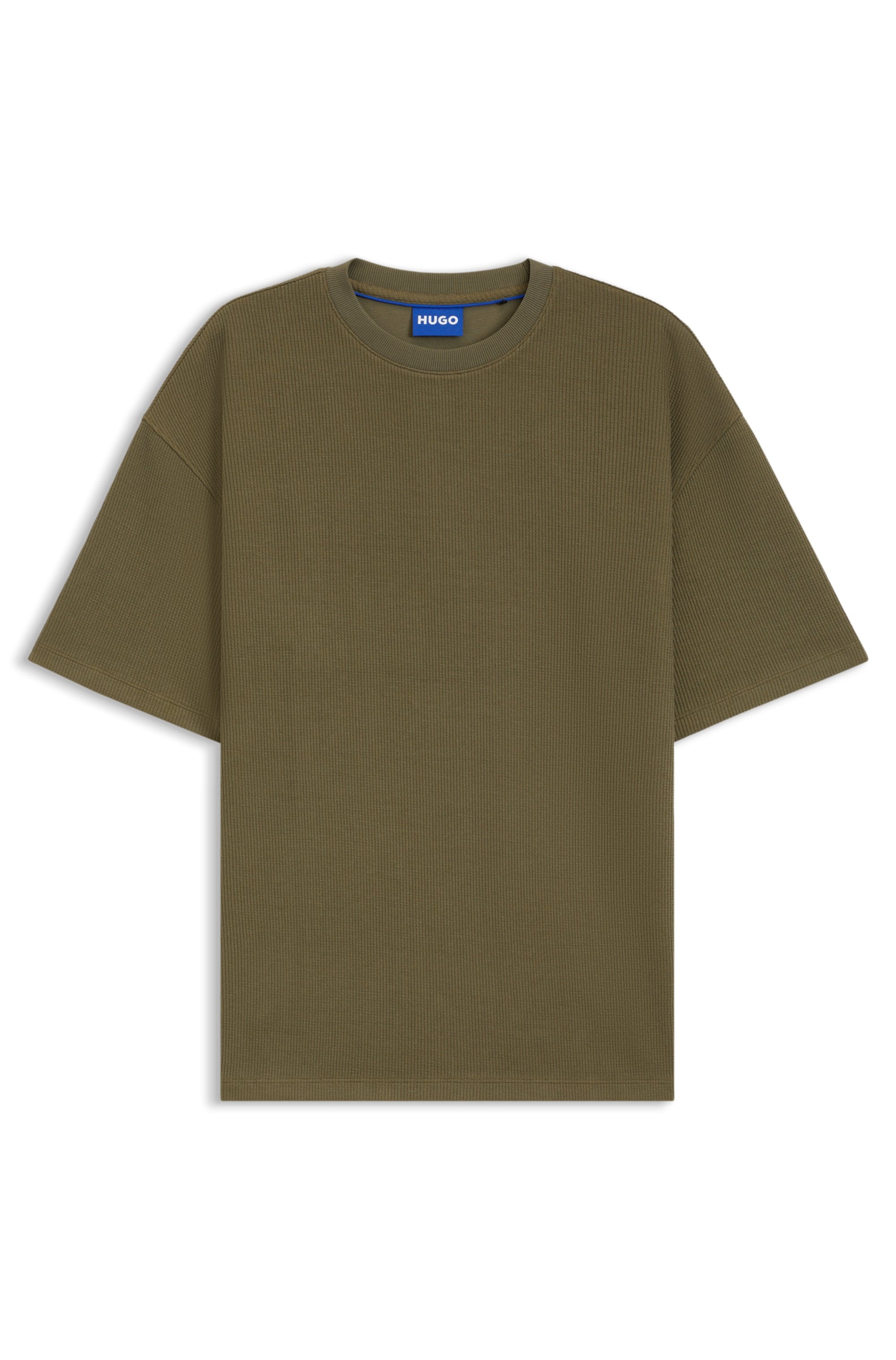HUGO T-Shirt »Nuwaffle« Rundhalsausschnitt, Regular Fit, dezentes Waffelmuster