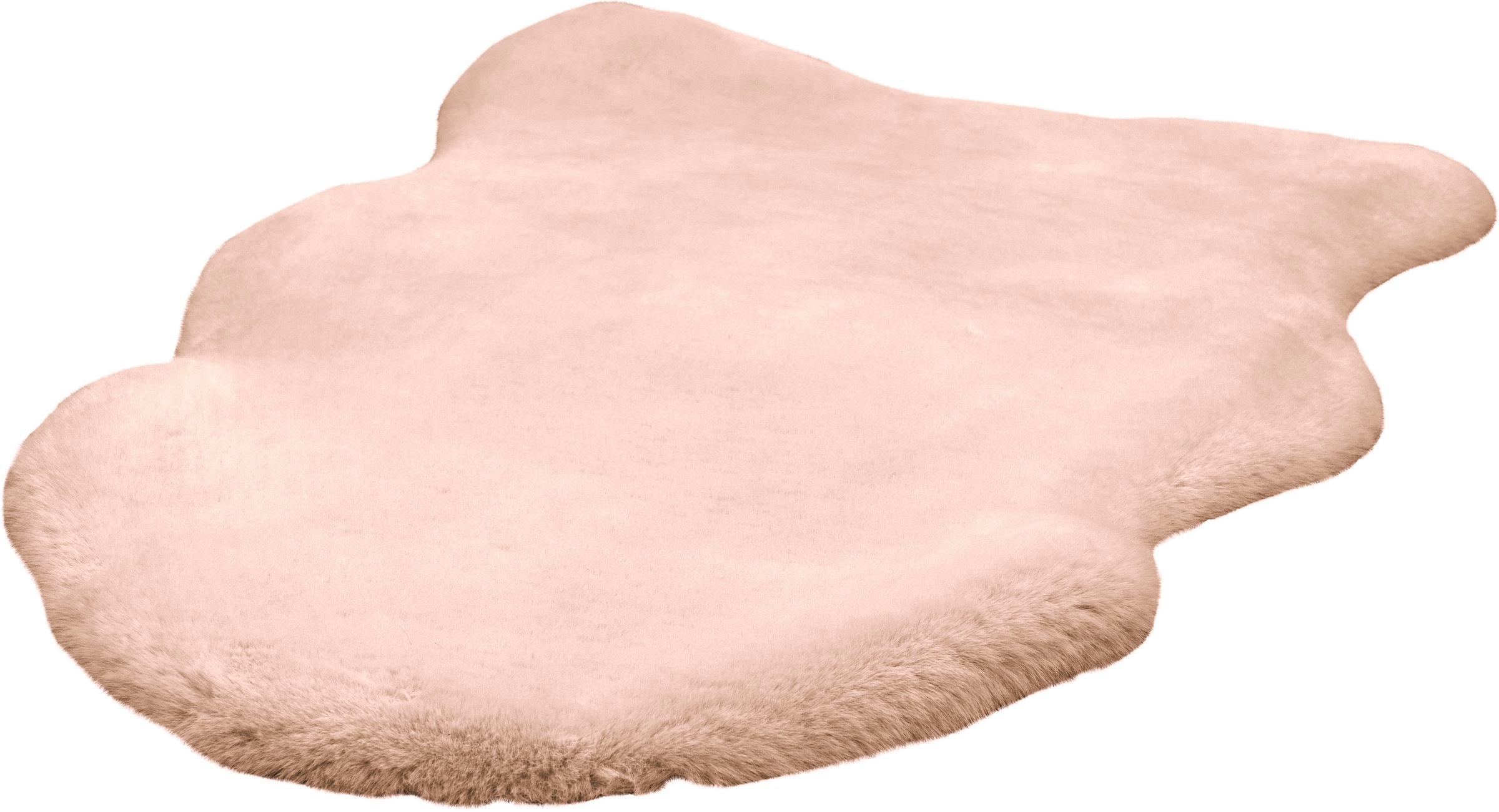 Padiro Fellteppich »Rabbit Light Sheepskin 825«, fellförmig, 23 mm Höhe, weiches Fellteppich-Imitat, Schlafzimmer, Kinderzimmer