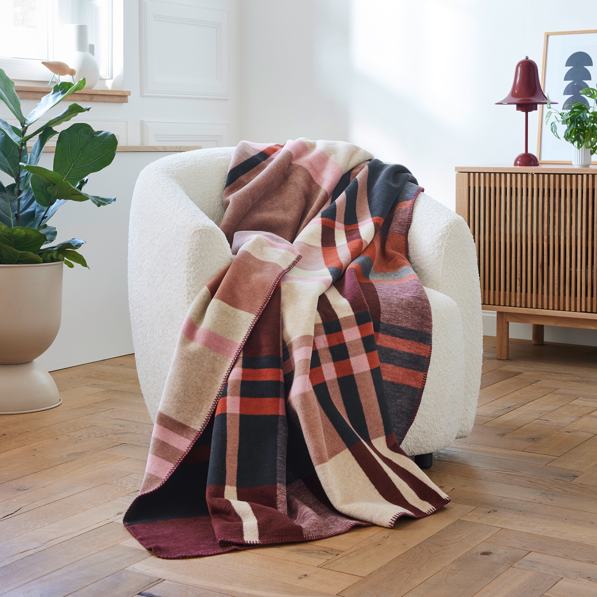IBENA Wohndecke »Wohndecke Falkland«, mit zeitlosem Karo-Design