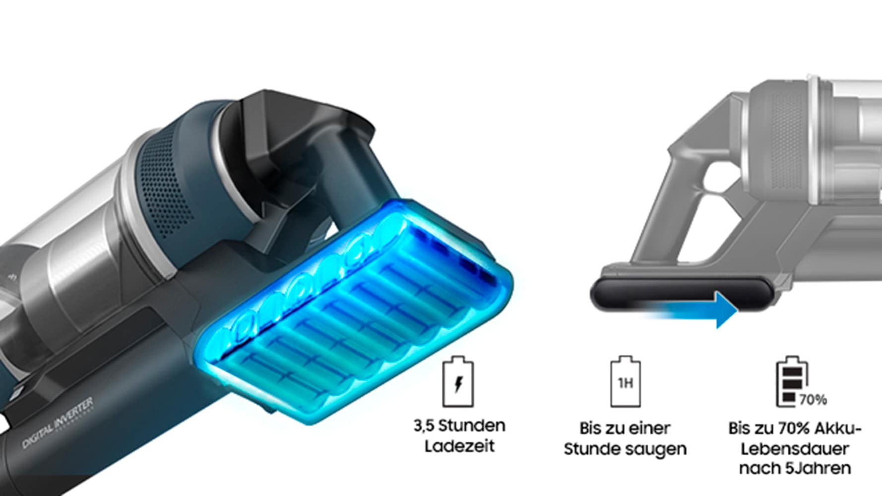 Samsung Akku-Handstaubsauger »VS20B95C43W/WD, BESPOKE Jet Plus CompleteClean«