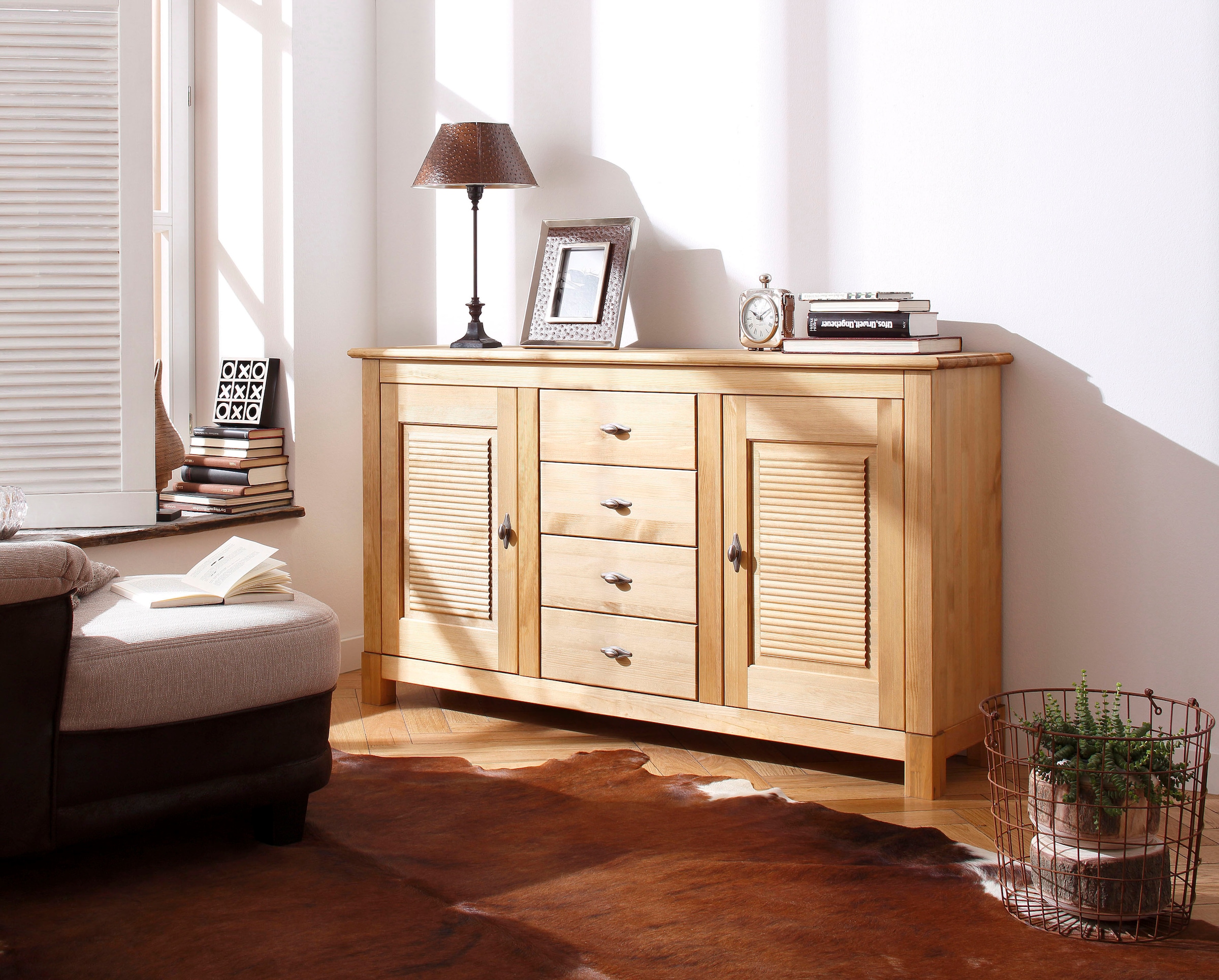 Home affaire Sideboard »Rauna«, Kommode, B/T/H: 150/37/84 cm