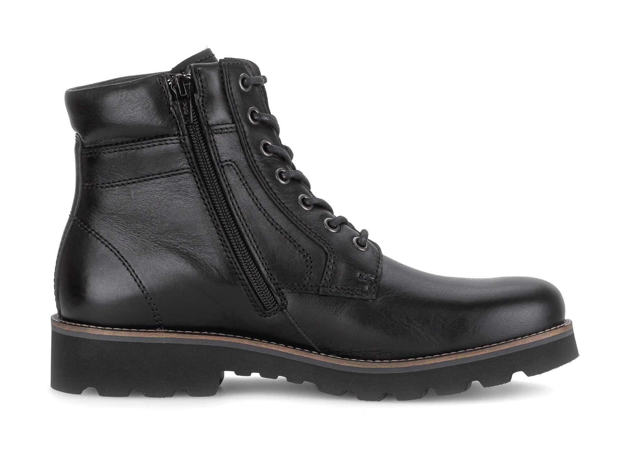 Pius Gabor Schnürboots, Blockabsatz, Komfortschuh, gepolsterter Schaftrand, G-Weite (=weit)