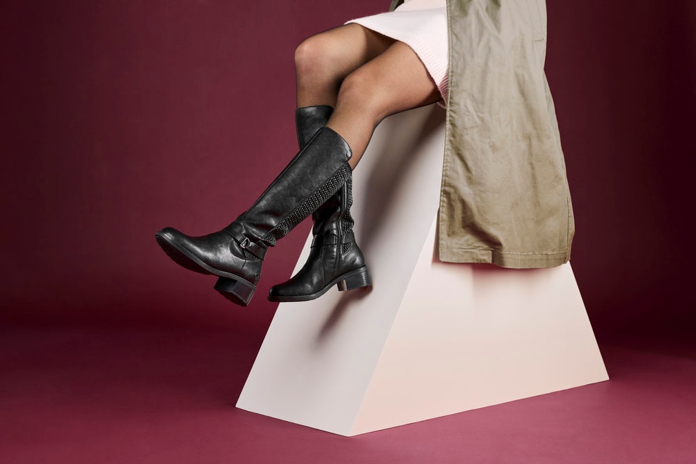Rieker Stiefel, Langschaftstiefel, Stretchstiefel mit herausnehmbarer Innensohle
