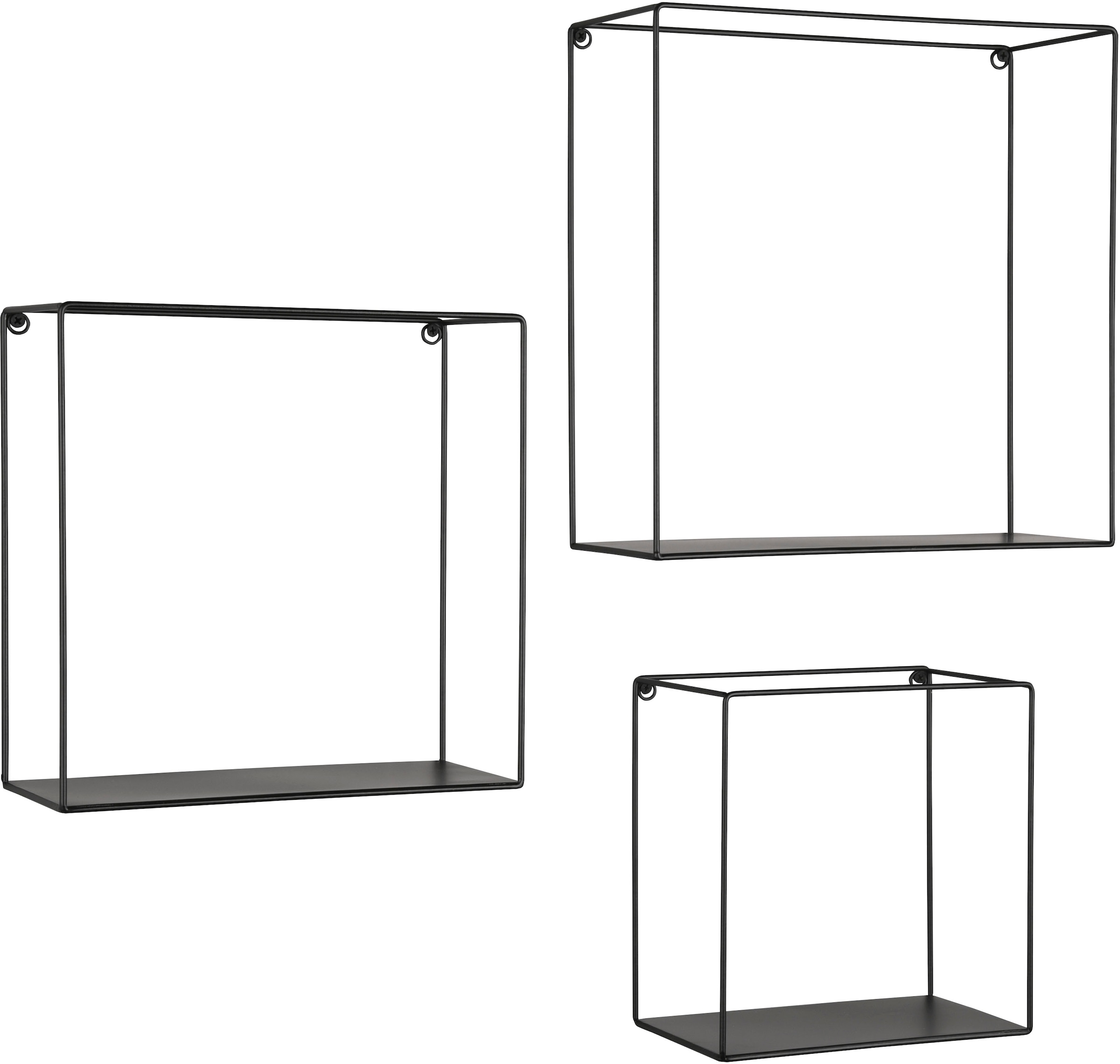 MIRRORS AND MORE Wandregal »Rita«, (Set, 3 St.), Dekorative Regale, Metallrahmen