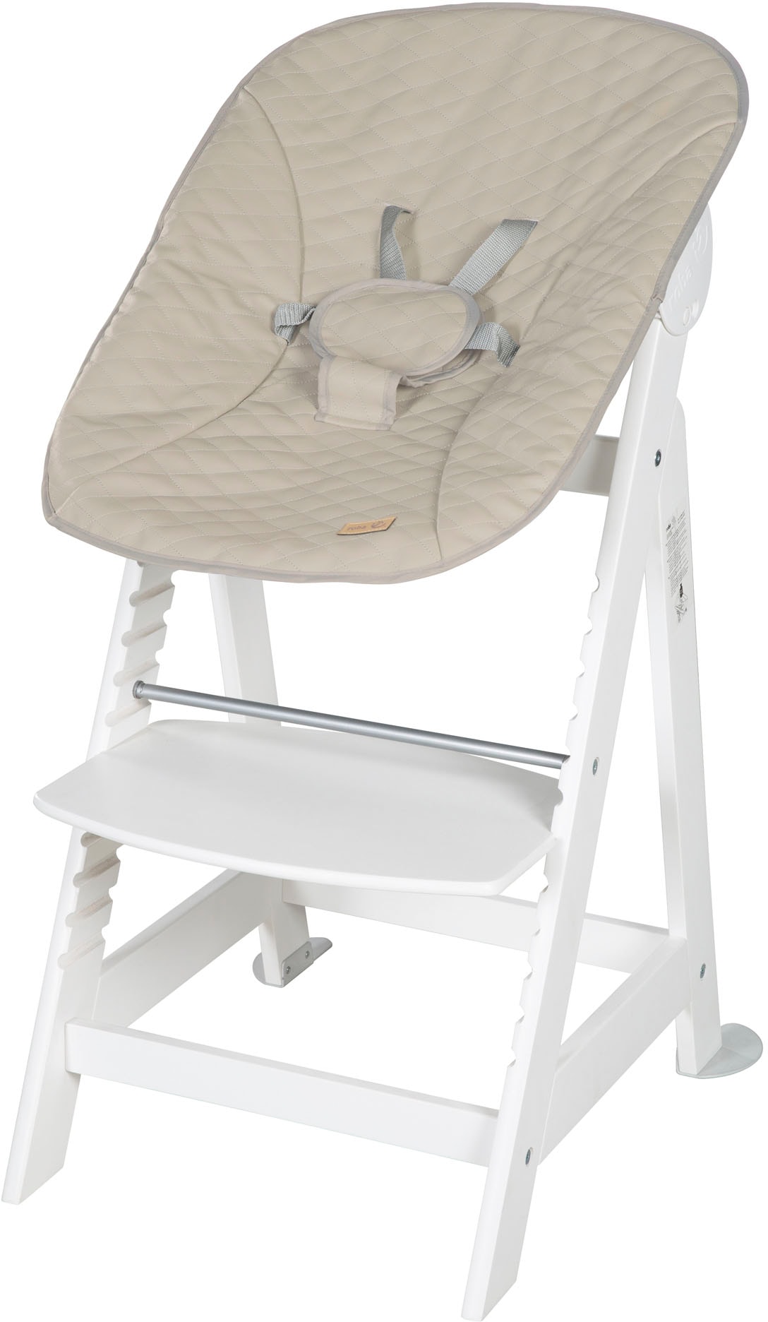 roba® Hochstuhl »Treppenhochstuhl 2-in-1 Set Born Up weiß«, mit Neugeborene günstig online kaufen