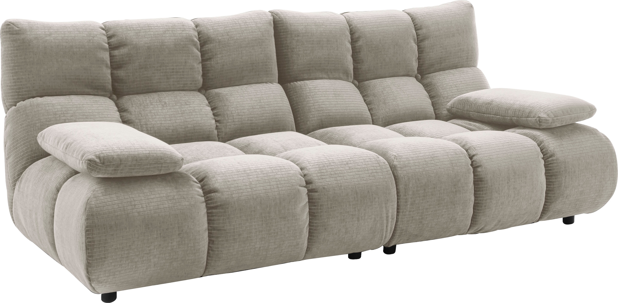 Home affaire 3-Sitzer »Cozy Bubble, mit klappbaren Armlehnen, Breite 220cm« mit eleganter Steppung, Rundumbezug & weicher Polsterung