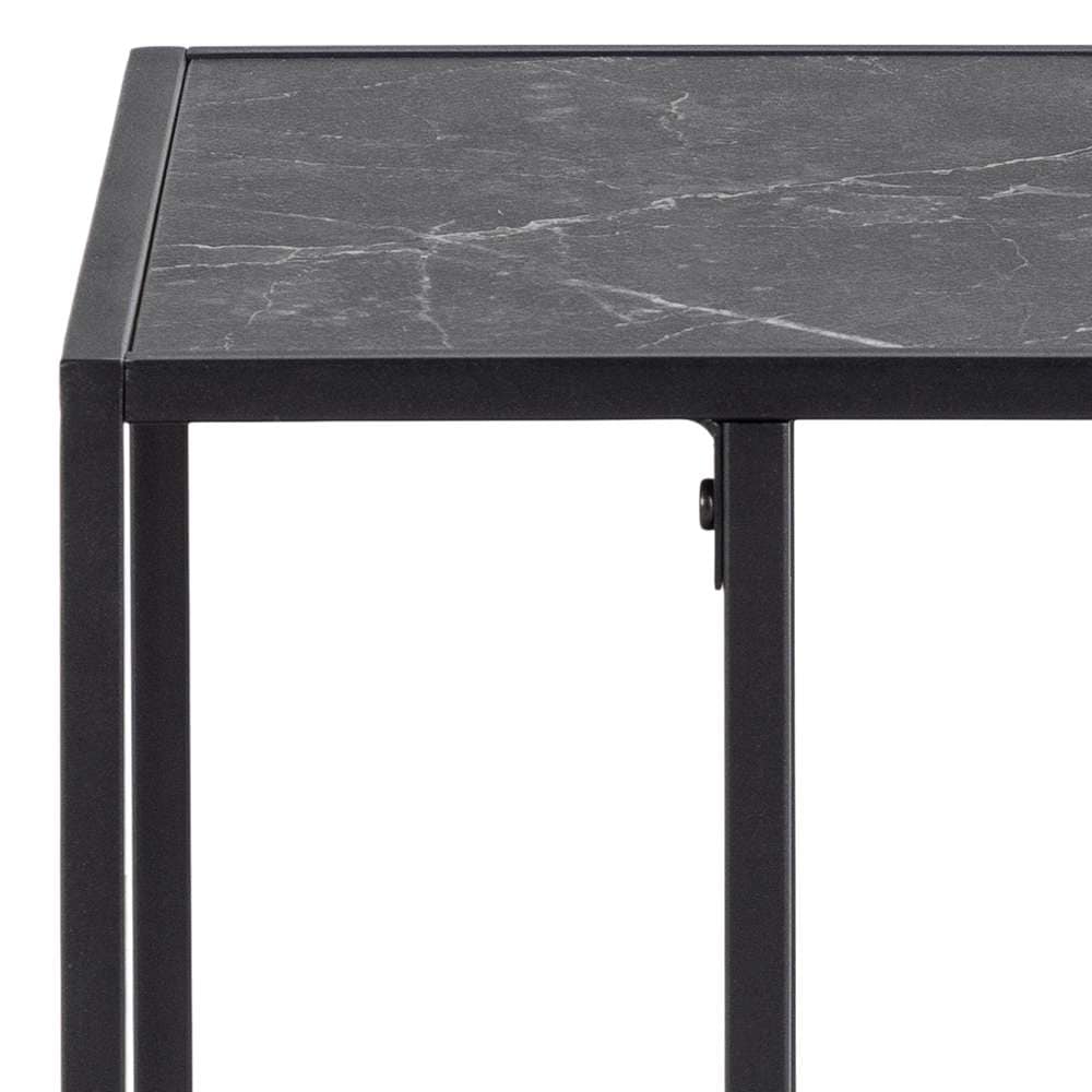 ACTONA GROUP Beistelltisch »Infinity«, Ecktisch, Tischplatte in Marmoroptik, Metallgestell, H: 63 cm