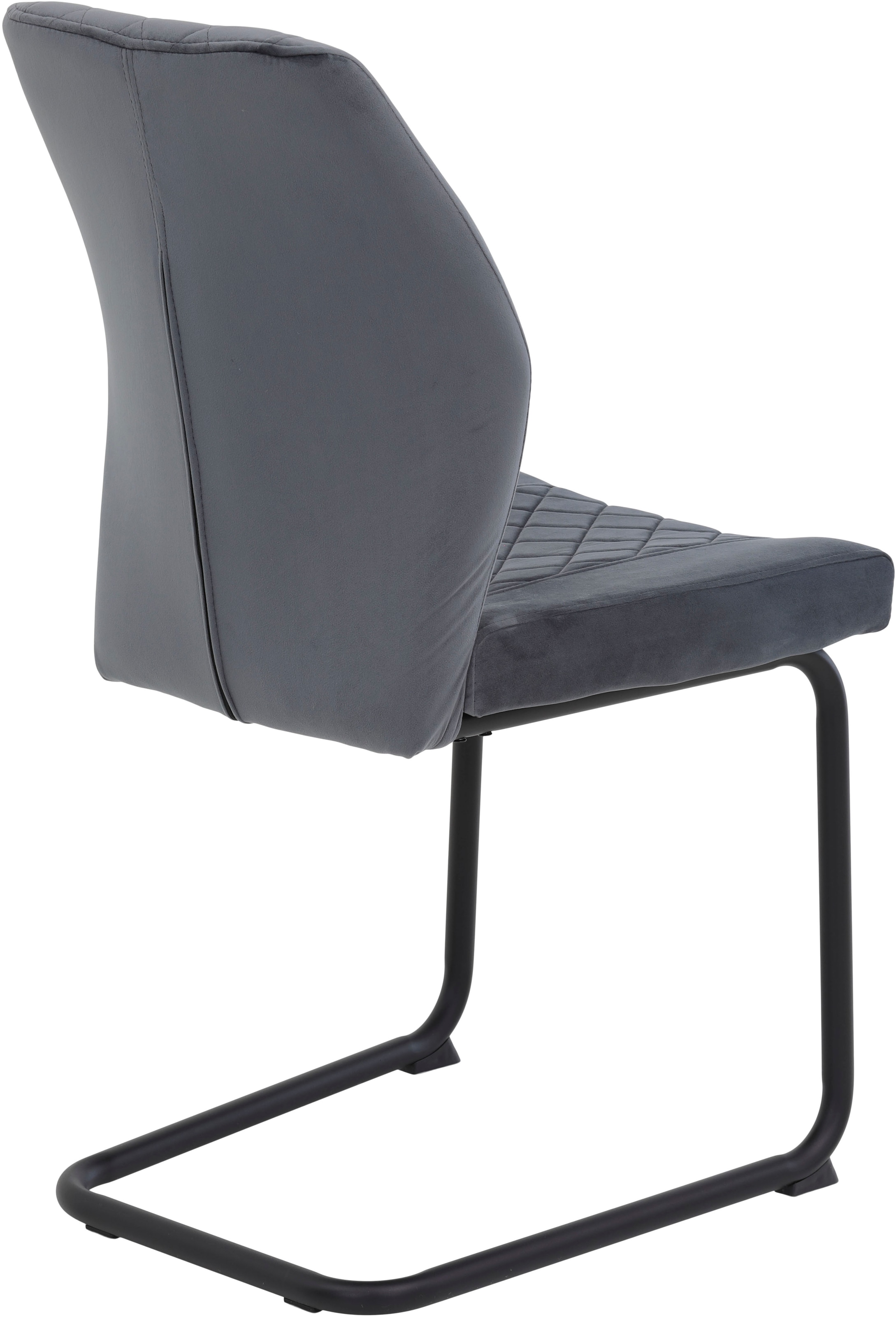 HELA Freischwinger »OSLO«, (Set), 4 St., Microfaser-Samtvelours, Freischwinger,Rautensteppung,Microfaser Samtvelour,140kg belastbar