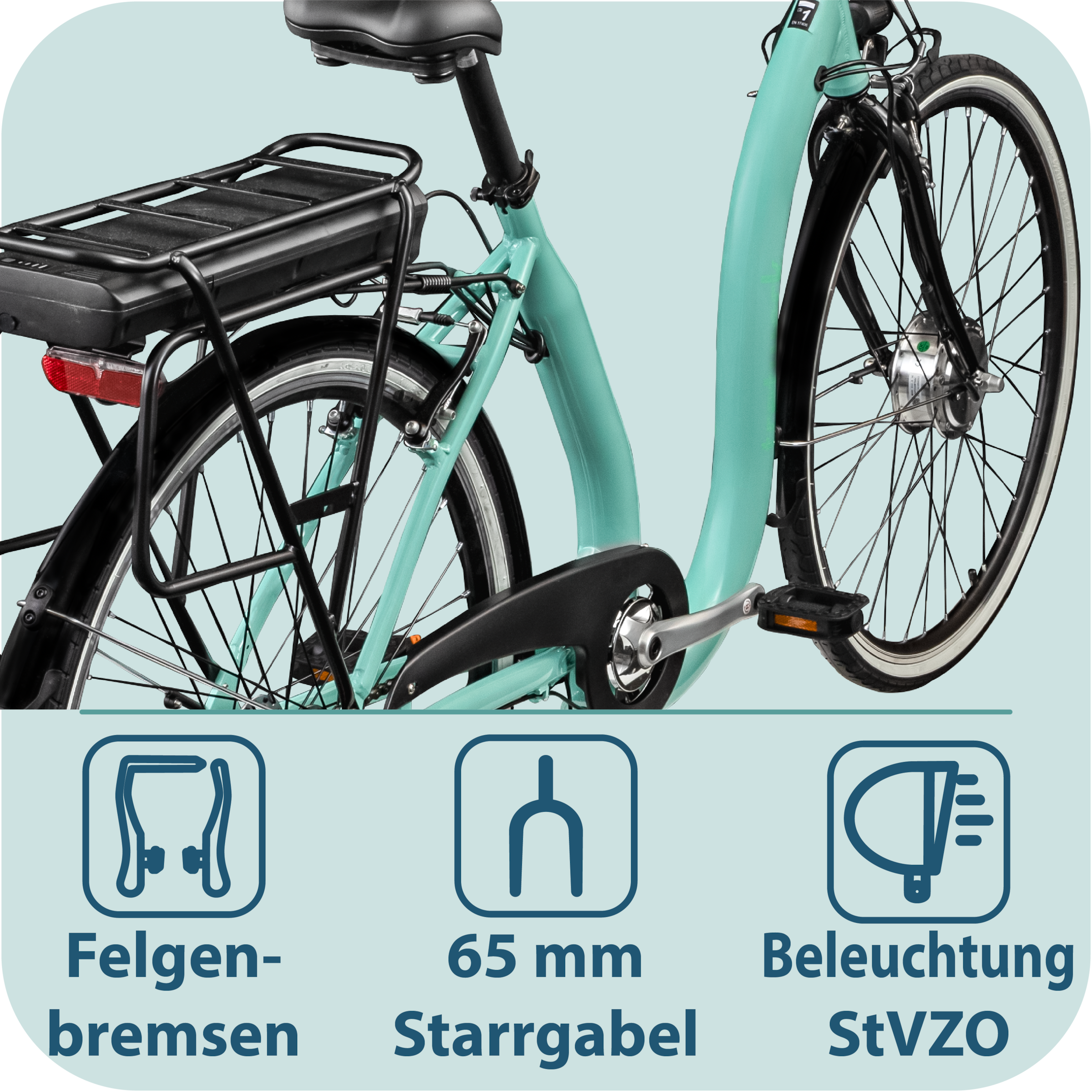Tretwerk »Linea« 3 Gang Nabenschaltung Frontmotor 250 W