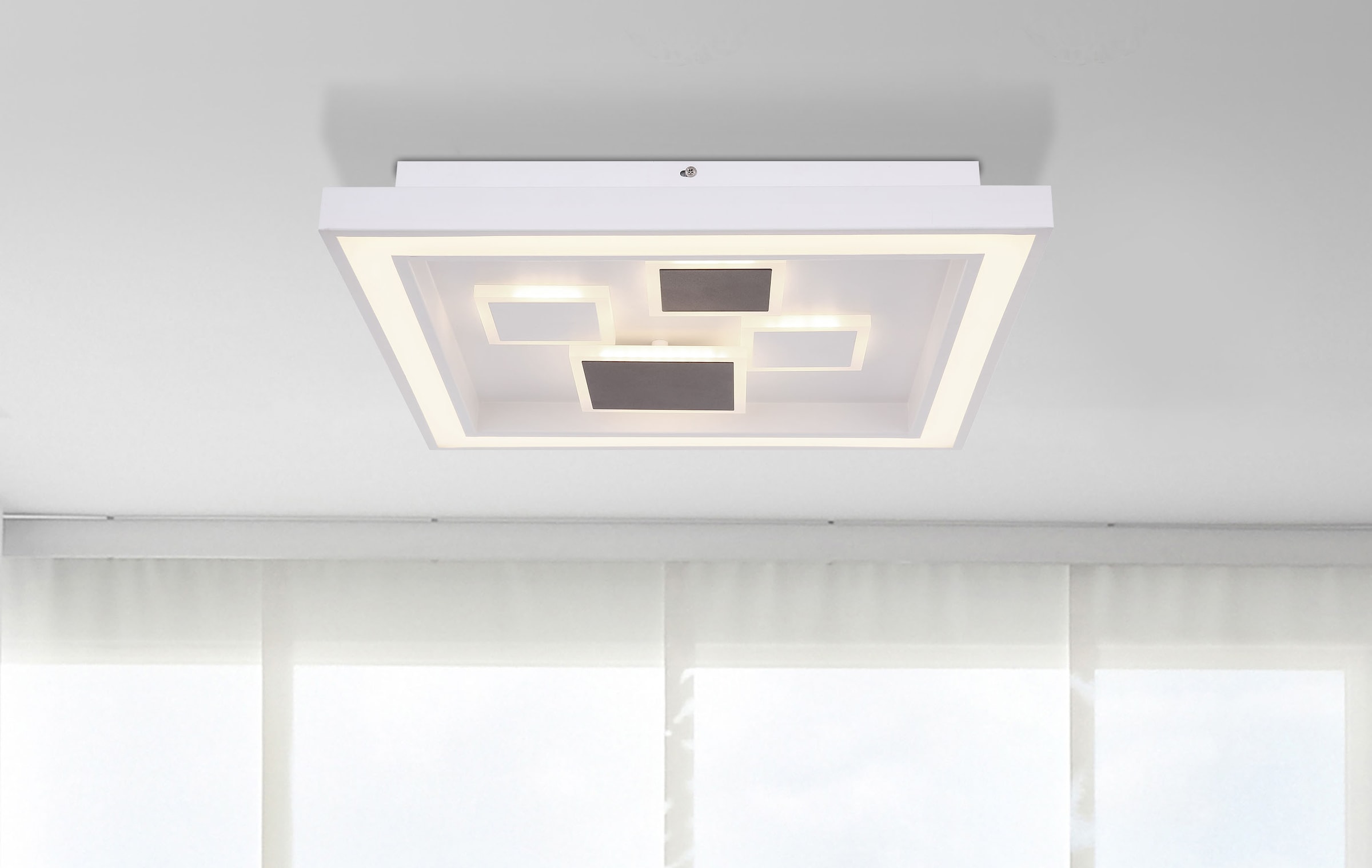 GLOBO LIGHTING LED Deckenleuchte »NOLO«, Leuchtmittel LED-Modul | LED fest integriert, Deckenlampe/Farben: rot-grün-blau/Wohnzimmer/Schlafzimmer