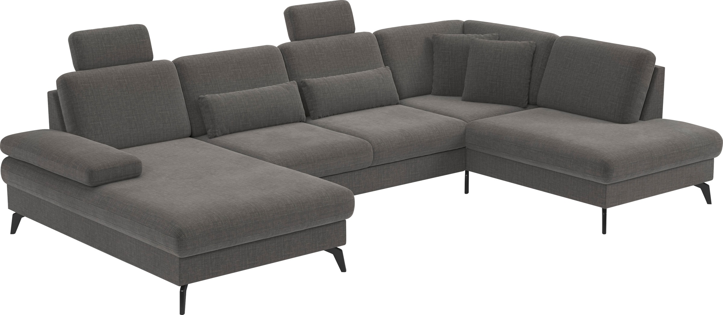 sit&more Wohnlandschaft »Morris U-Form, inkl. Sitztiefenverstellung«, wahlweise mit Armteilverstellung, Bettfunktion & Bettkasten
