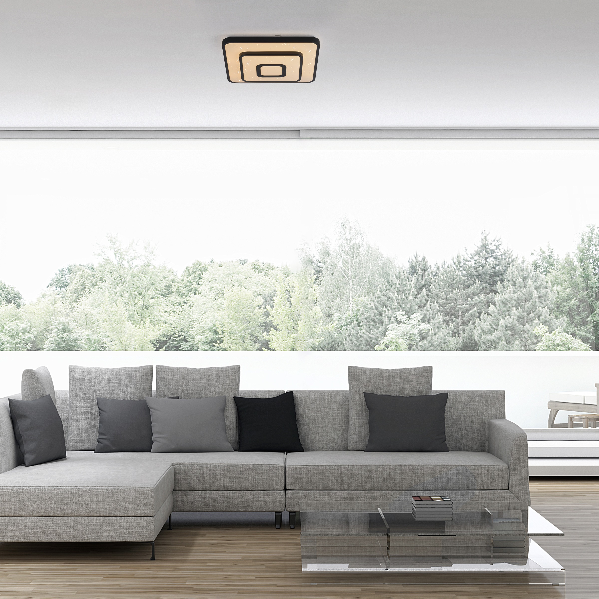 JUST LIGHT LED Deckenleuchte »TURANUS« LED-Board 1 Stk. Warmweiß Starry-Cov günstig online kaufen