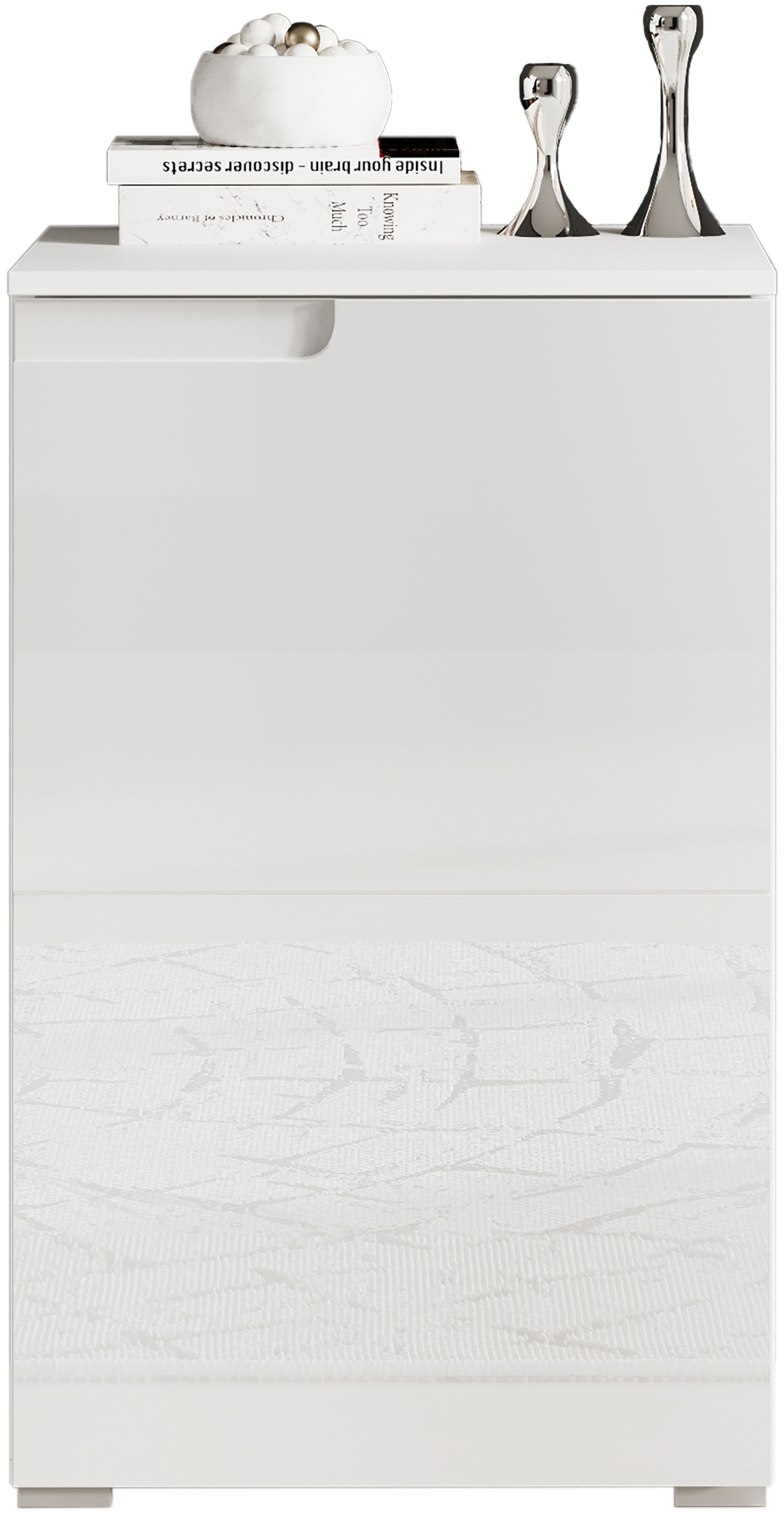HBZ Kommode »Spice Weiß Hochglanz, BxHxT 50x80x40 cm«, Kommode mit 1 Tür und 1 Einlegeboden verstellbar