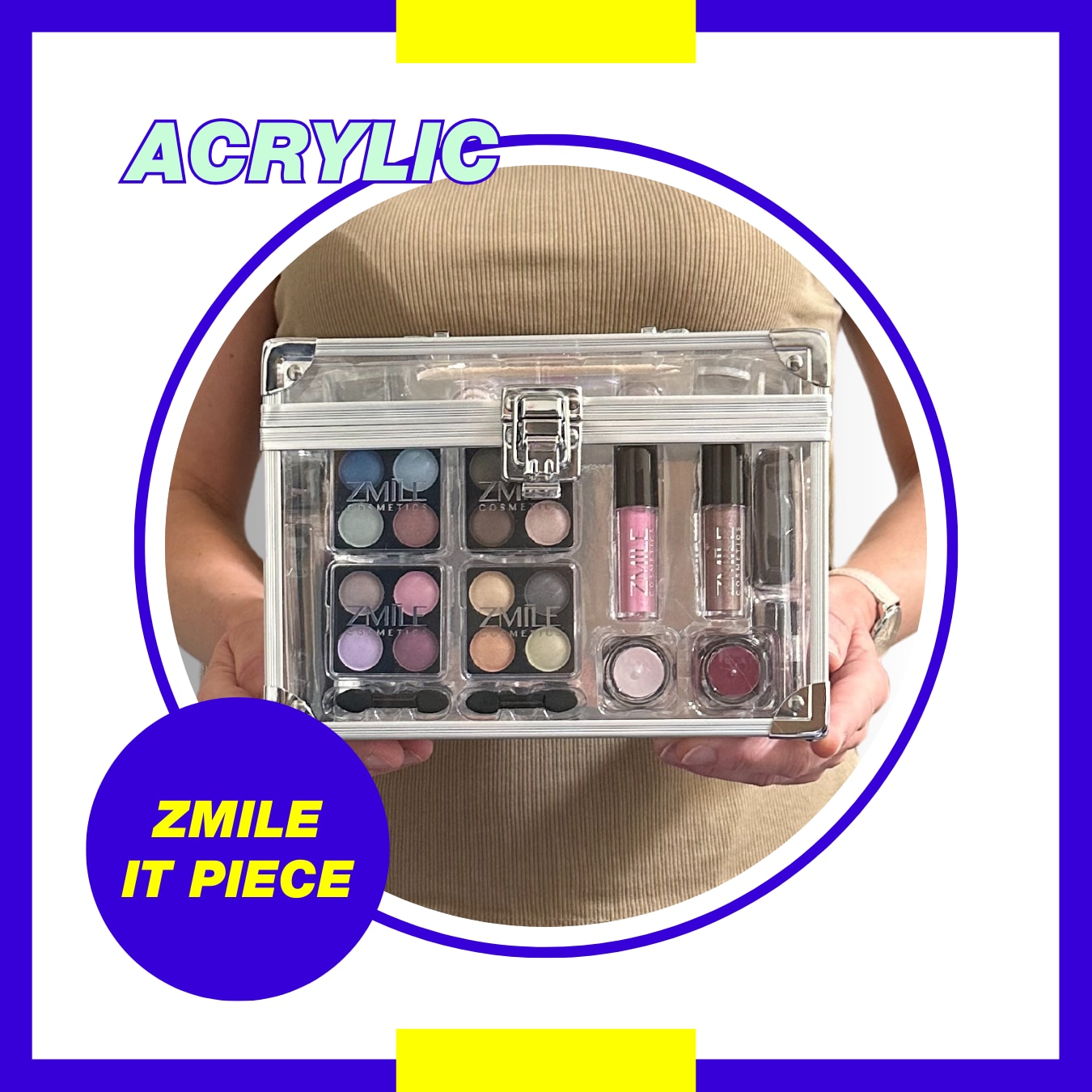 ZMILE COSMETICS Kosmetik-Koffer »Acrylic«, (42 tlg.), vegane Kosmetik
