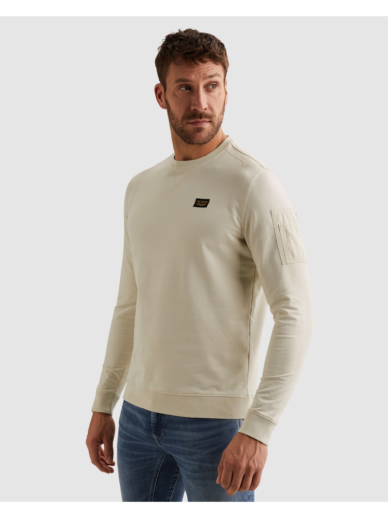 PME LEGEND Sweatshirt »Airstrip sweat«, mit Logo Stickerei
