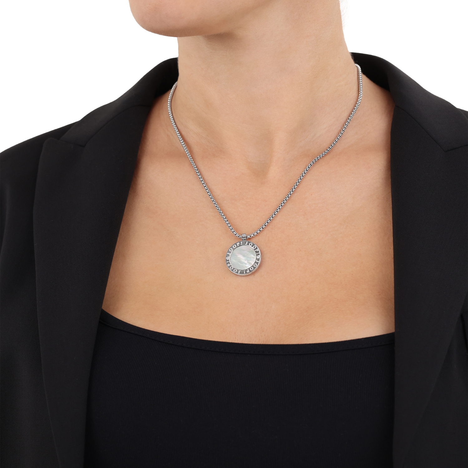 JOOP! Kette mit Anhänger »Kreis, 2039775«, mit Zirkonia (synth.)