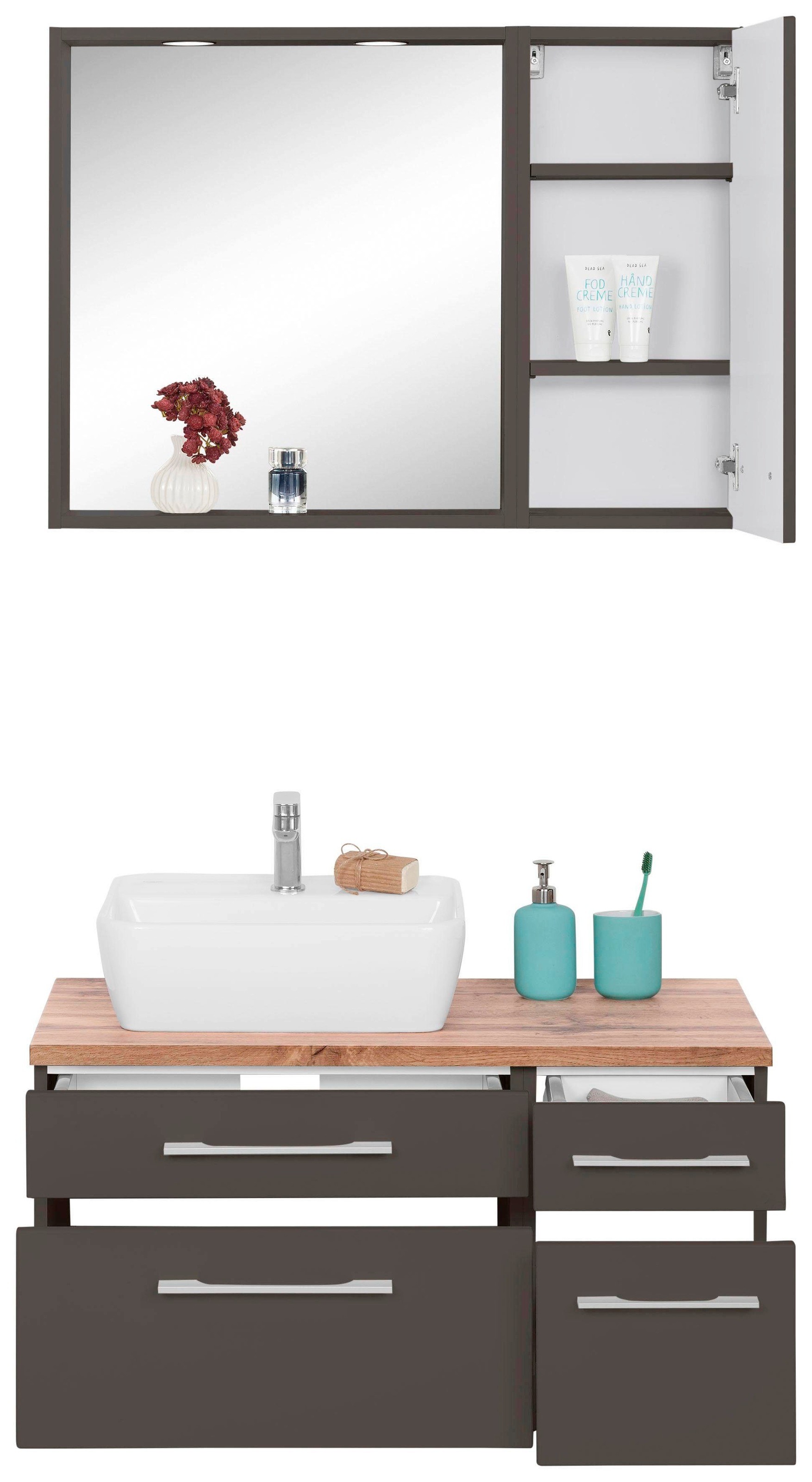 welltime Badmöbel-Set »Davos« 3 Stk. tlg. günstig online kaufen