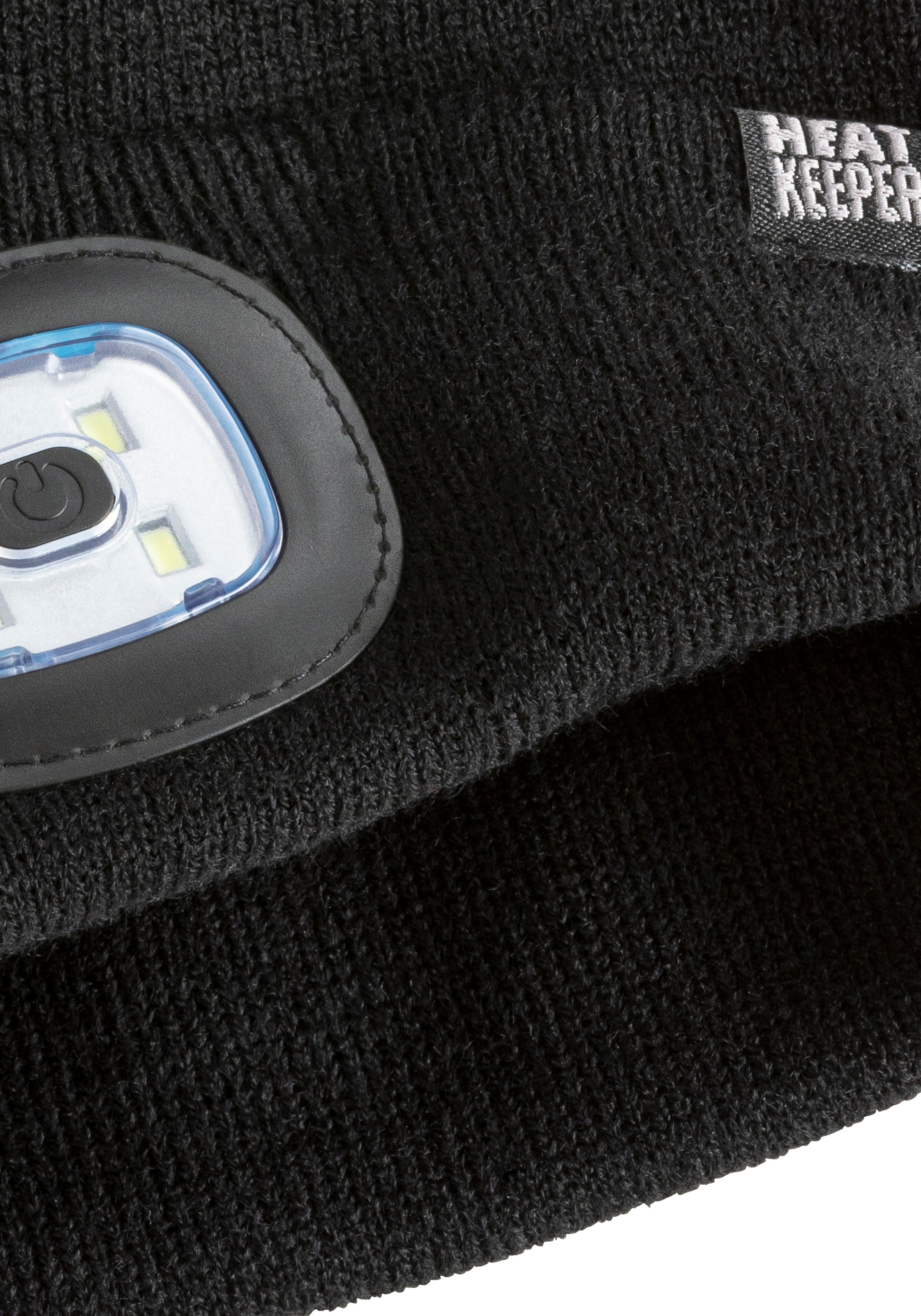 Heatkeeper Strickmütze »MEN THERMAL BEANIE+LED LIGHT RECHARGE« wiederaufladbarer, abnehmbaren LED-Leuchte für die dunkle Jahreszeit