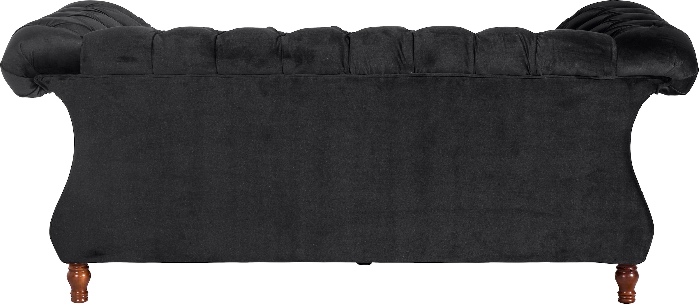 Max Winzer® Chesterfield-Sofa »Isabelle«, Knopfheftung & gedrechselten Füßen in Buche Nussbaum, Breite 200 cm