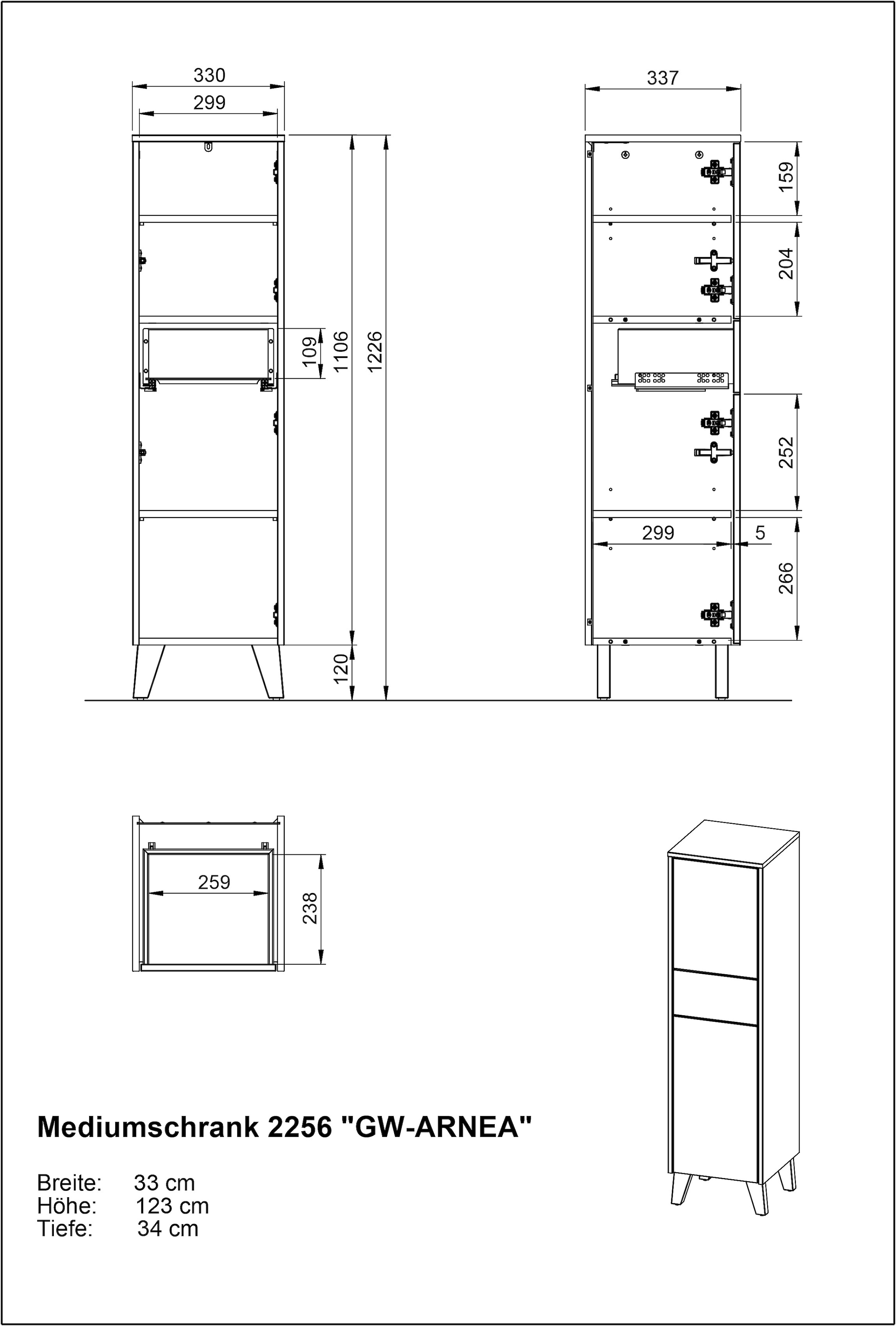 GERMANIA Badmöbel-Set »GW-Arnea« 4 Stk. tlg.