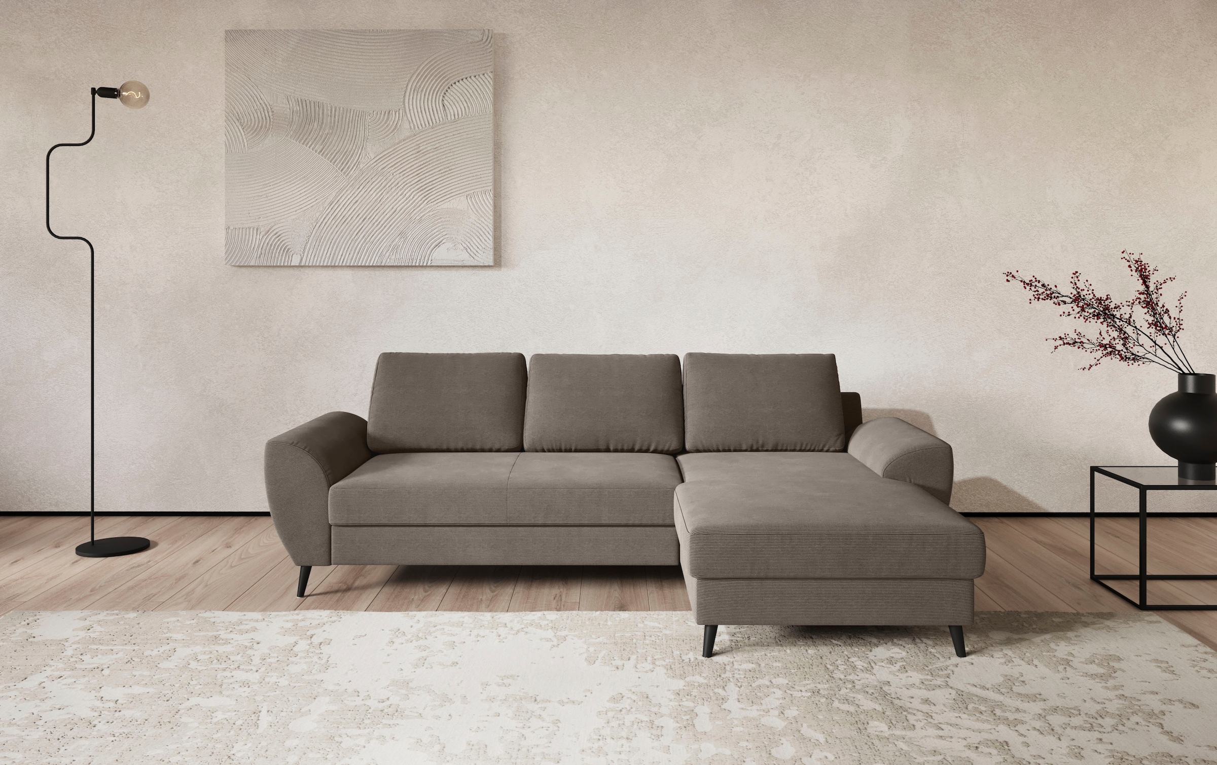 COTTA Ecksofa »Terra L-Form, Breite 255 cm« wahlweise mit Schlaffunktion