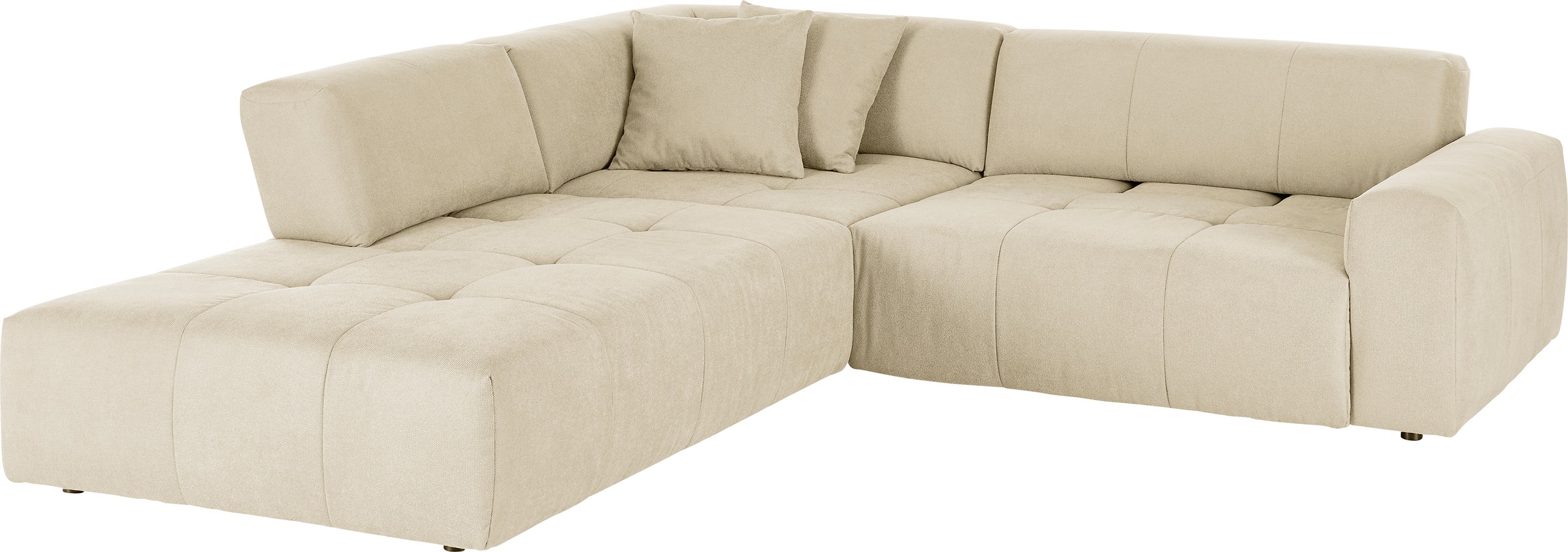 3C Candy Ecksofa »Yoshy Komfortsofa, bequem und modern, hochwertige Verarbeitungsdetails«, Zwei verschiedene Sitztiefen durch verstellbare Rückenlehne, L-Form