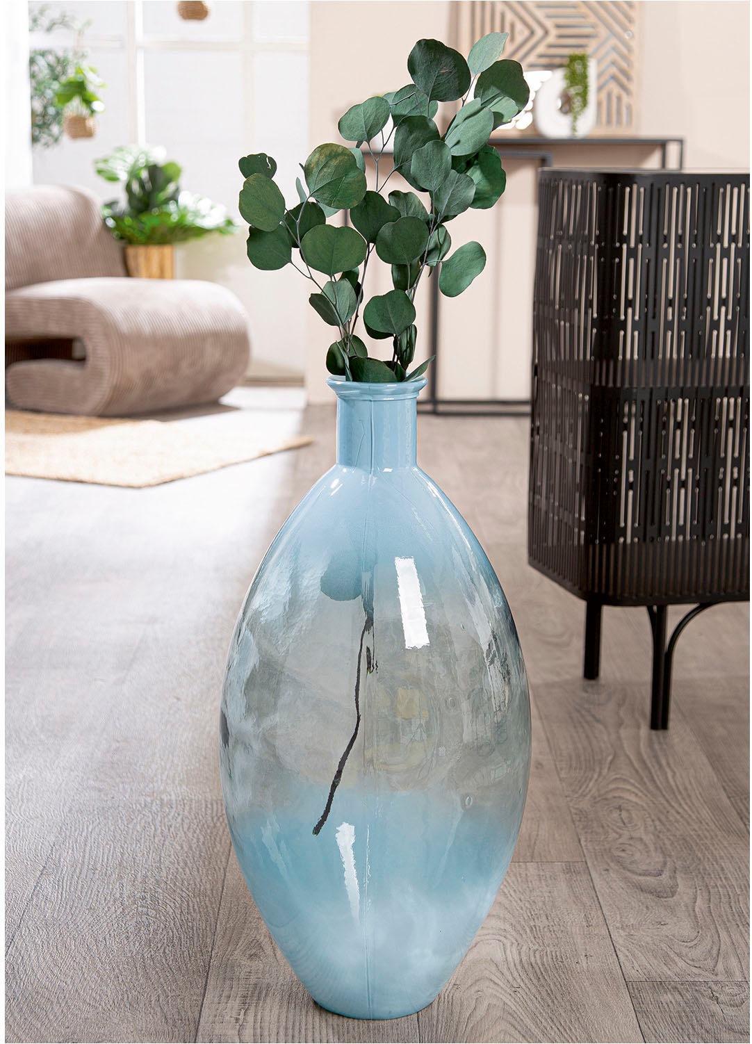 GILDE Bodenvase »Bodenvase bauchig "Novelle"« günstig online kaufen