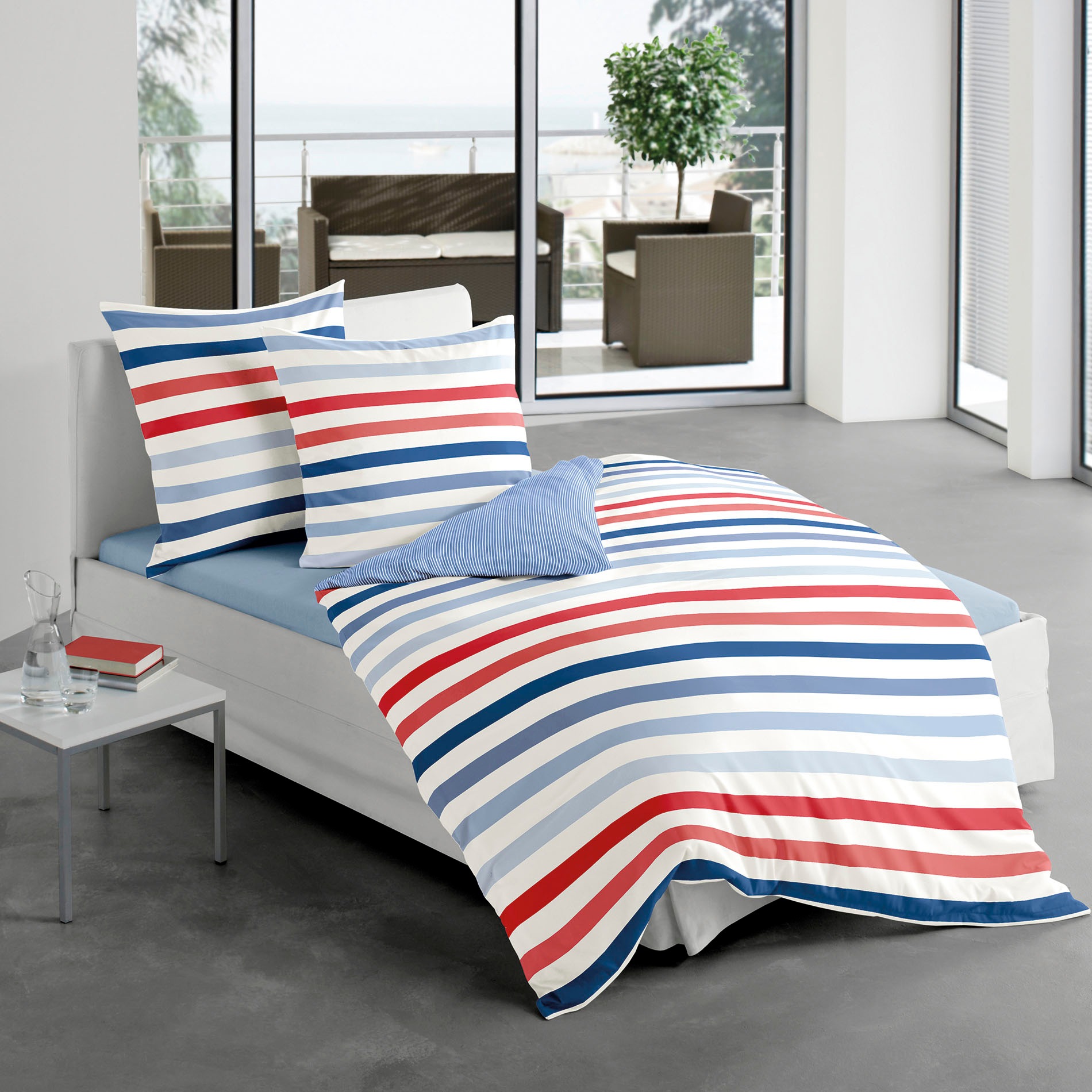 BIERBAUM Wendebettwäsche »Marine Stripes«, mit Streifen