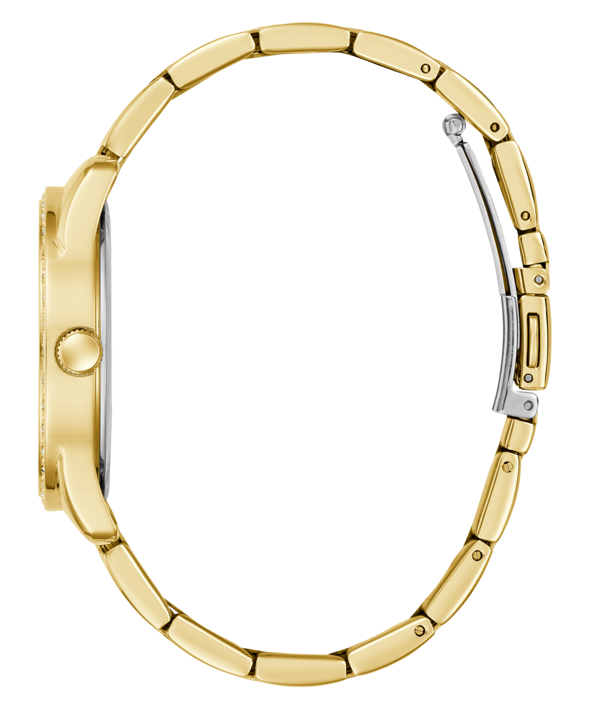 Guess Quarzuhr »ROXY«, Armbanduhr, Damenuhr, Edelstahlarmband, Kristallglas