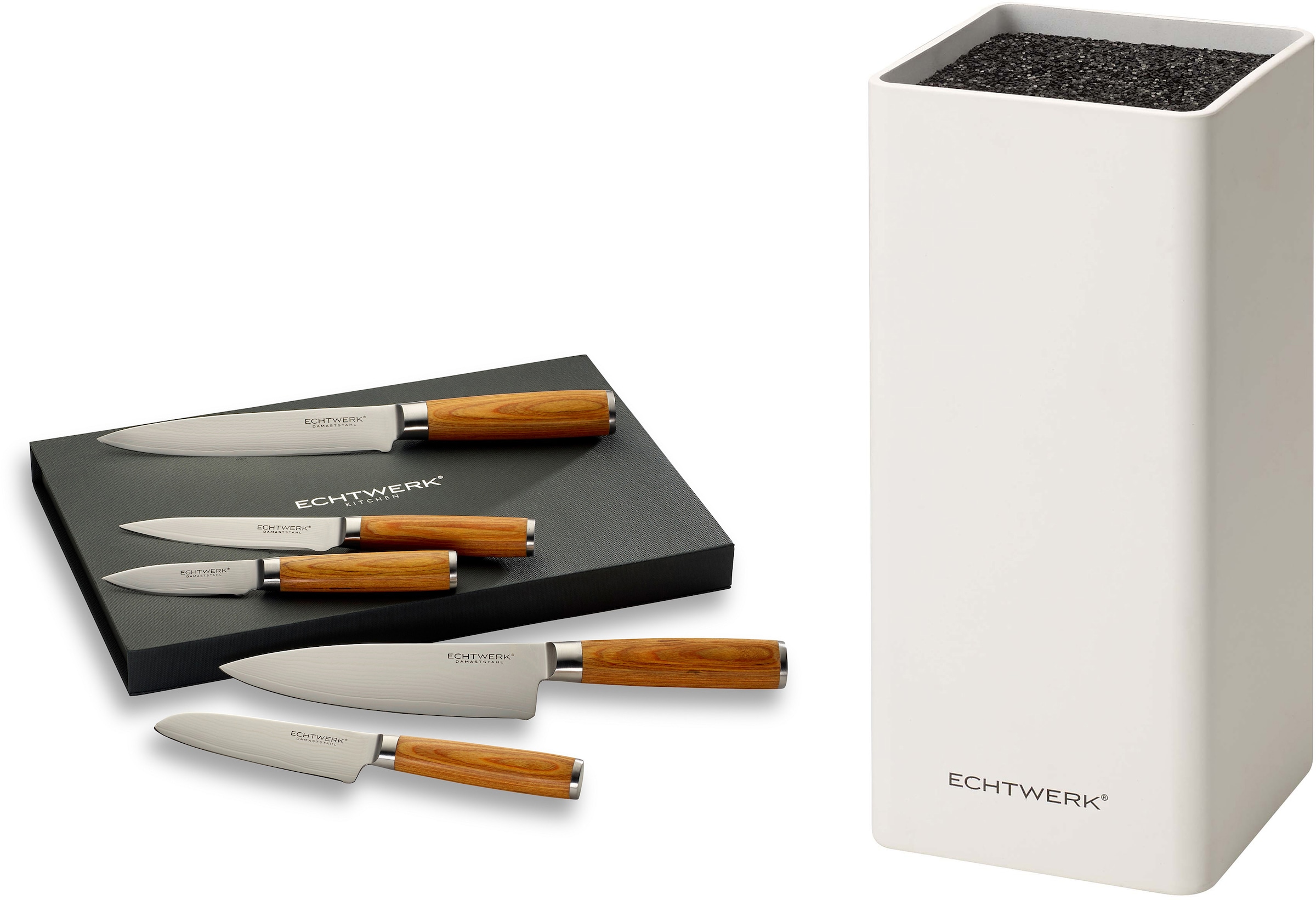 ECHTWERK Messerblock »Damaszener« 6 Stk. Koch-, Santoku-, Fleisch-, Univers günstig online kaufen