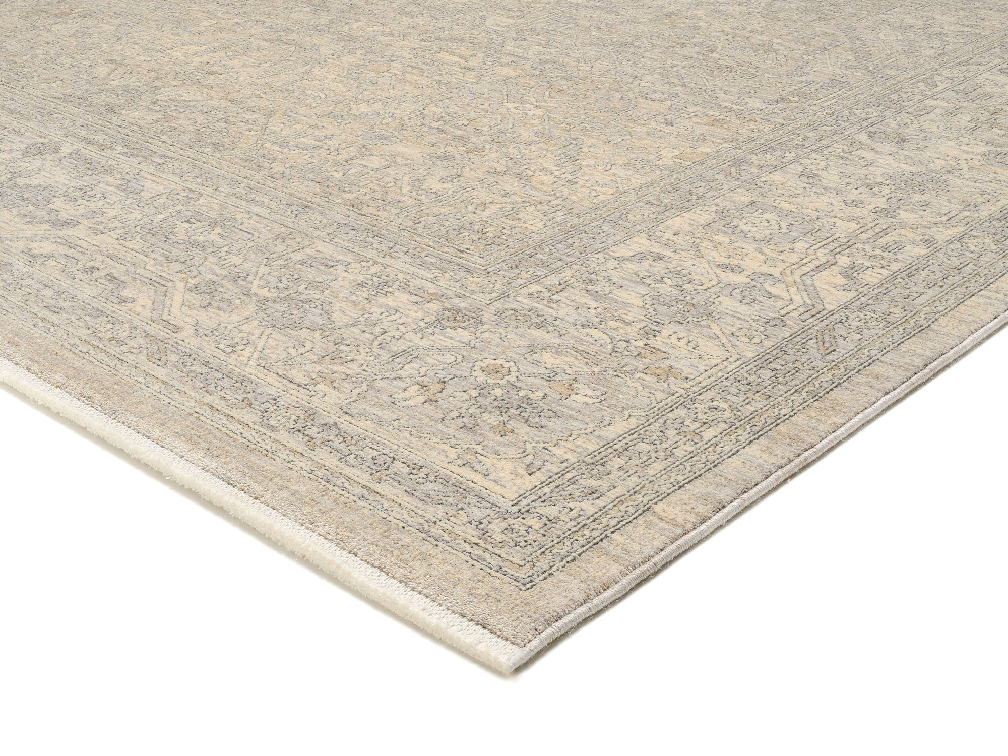 OCI DIE TEPPICHMARKE Teppich »GRAND FASHION 03«, rechteckig, 5 mm Höhe, Vintage Look, seitlich hochwertig gekettelt mit Fransen, Wohnzimmer
