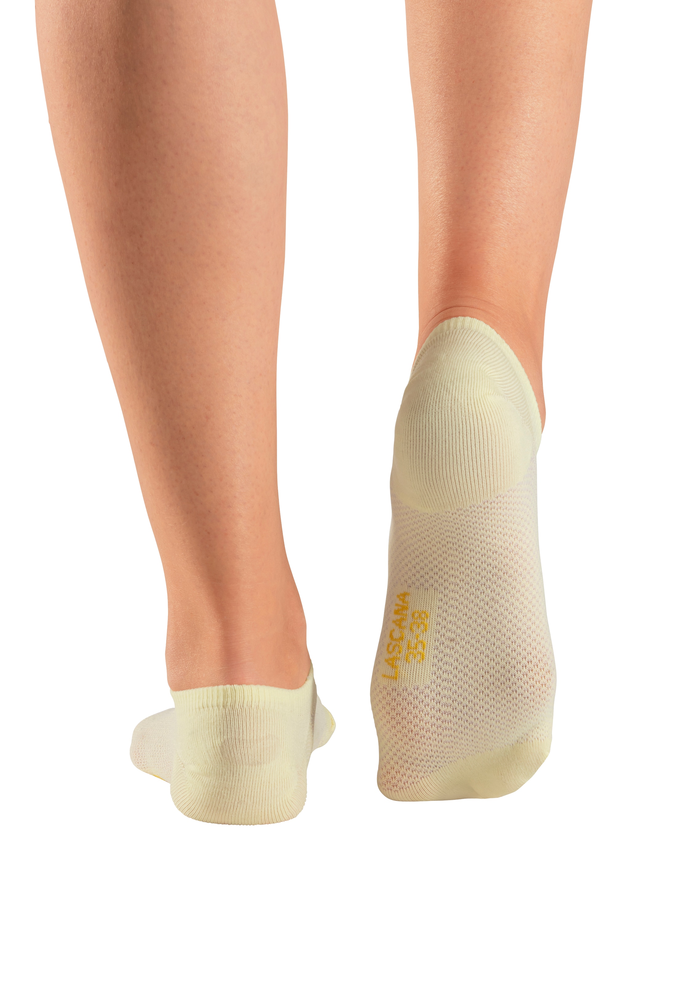 LASCANA ACTIVE Sneakersocken, (Packung, 7 Paar), mit Pikeestruktur und Silicon